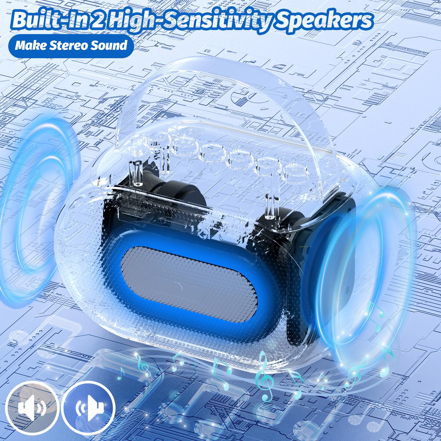 Karaoke Machine with Dual Drivers, Toys for 3-12 Years Old Girls Boy, Microphone for Kids, Christmas Birthday Gift for Teens Adults Toddlers Party