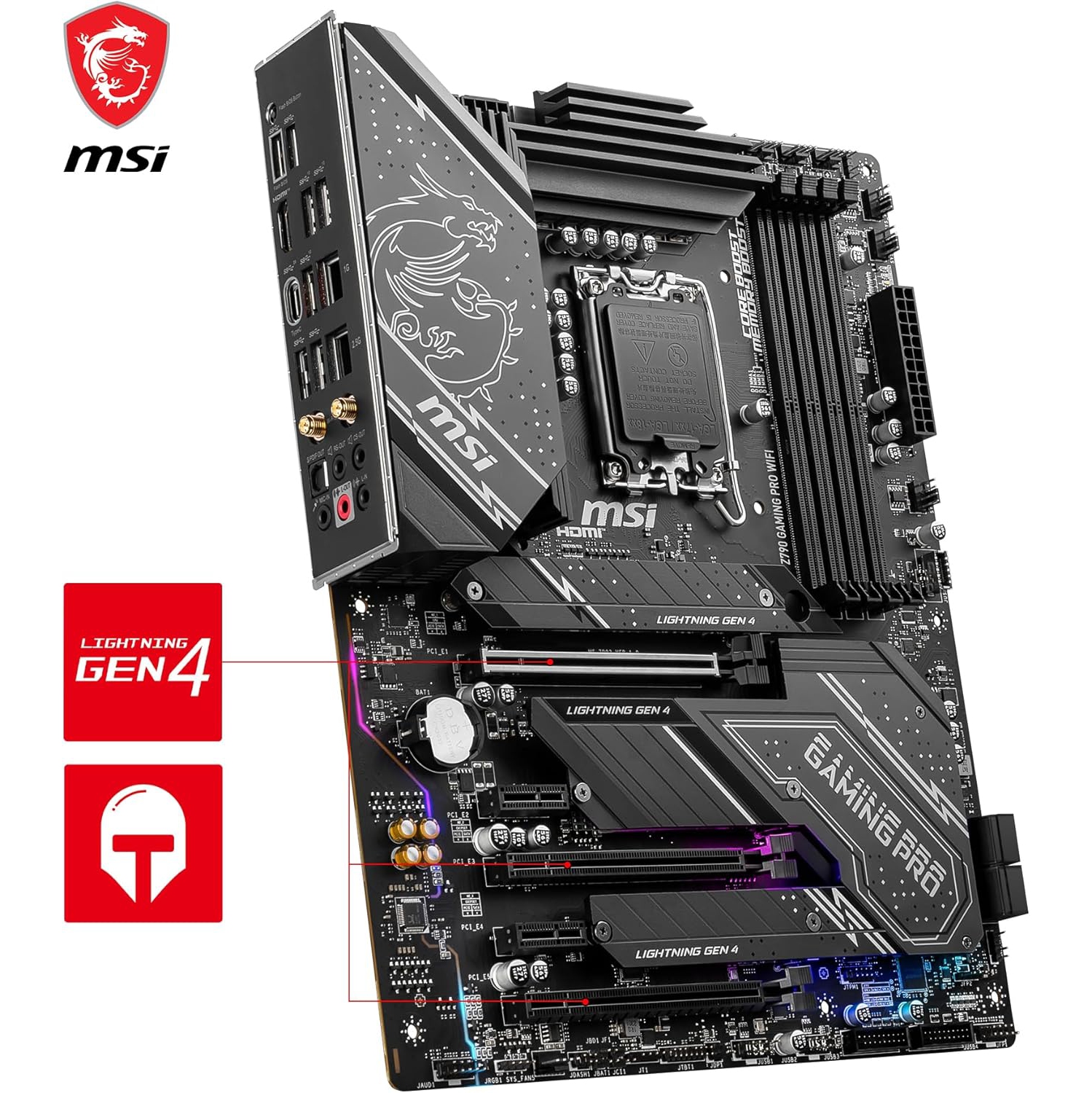 MSI Z790 GAMING PRO WIFI LGA 1700 SATA 6Gb/s DDR5 128GB ATX Intel Motherboard