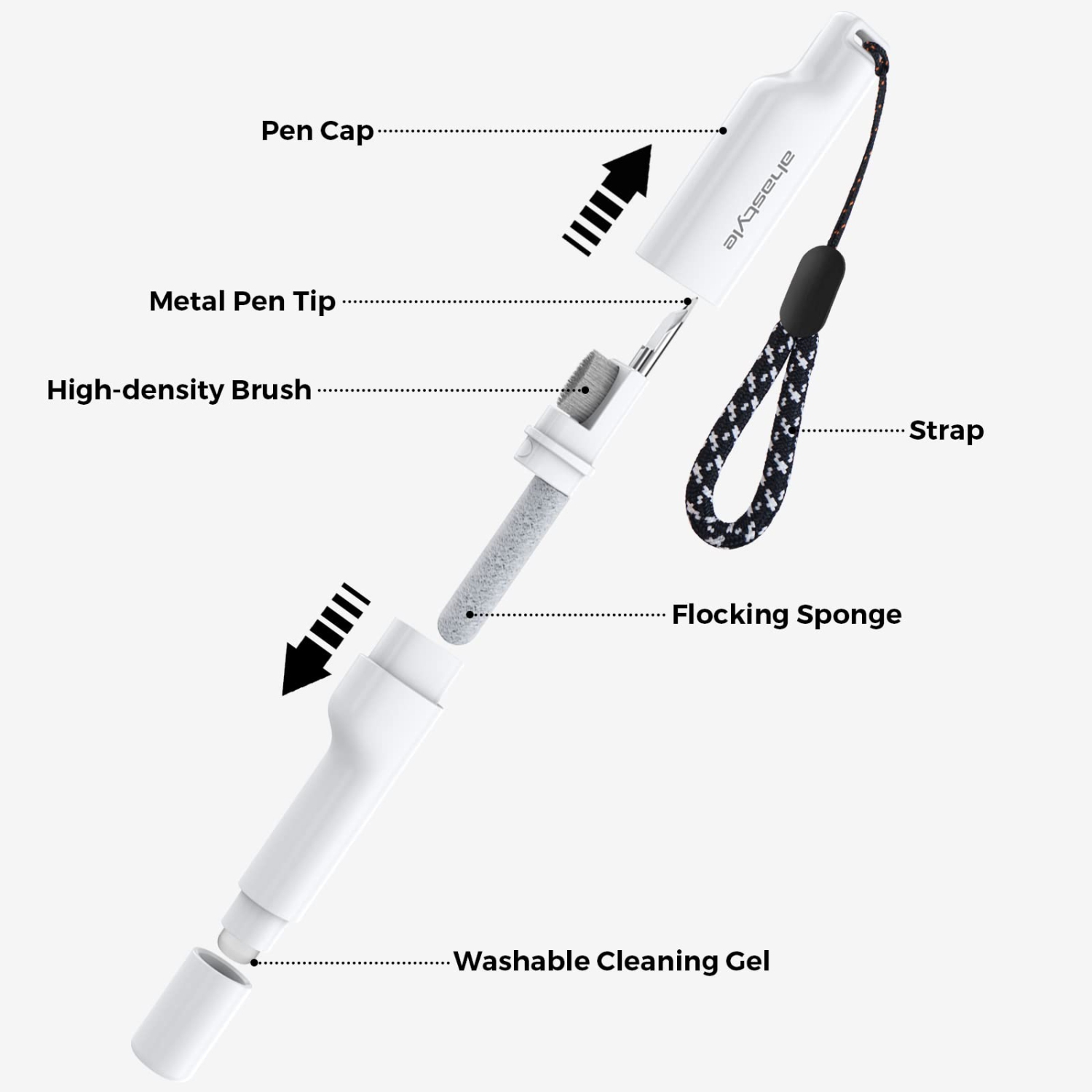 Cleaning Pen for Airpods Pro 2 3 Multi-Function Cleaner Kit Soft Brush for Bluetooth Earphones Case Cleaning Pen Set Tool for Lego Huawei Samsung Mi