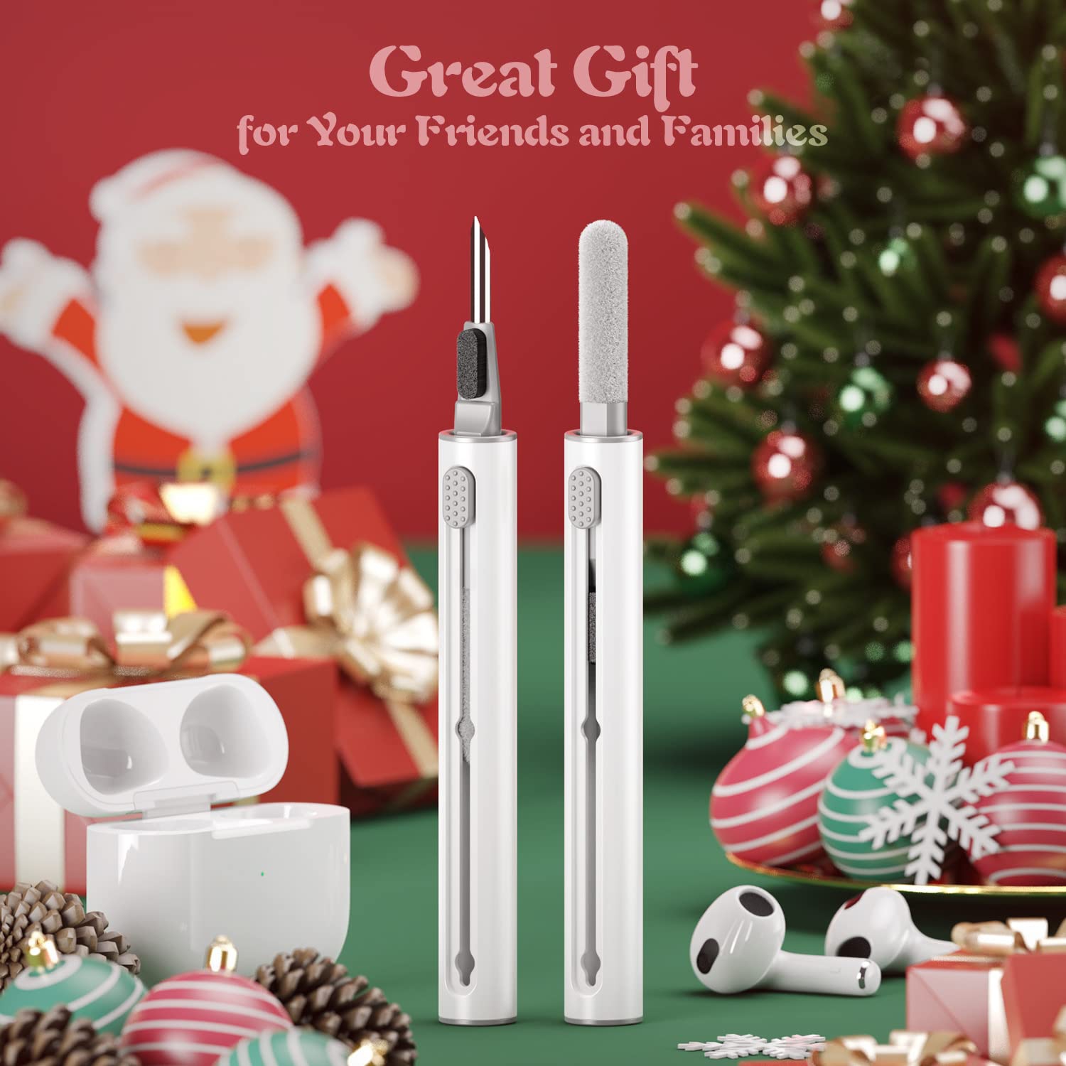 Trousse de nettoyage pour AirPods Pro 1 2 3 Stylo de nettoyage multifonction avec brosse douce éponge de flocage pour écouteurs Bluetooth Étui Outils