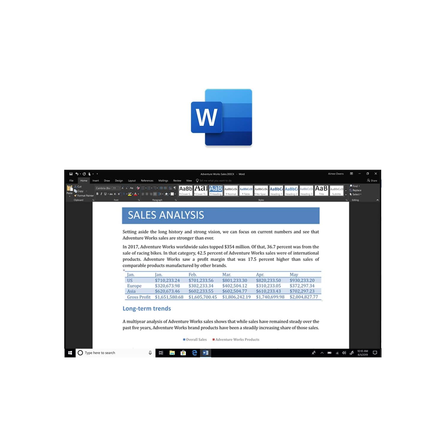 Microsoft Office famille et Étudiant 2019 | achat unique, 1 personne | Carte-clé PC/Mac