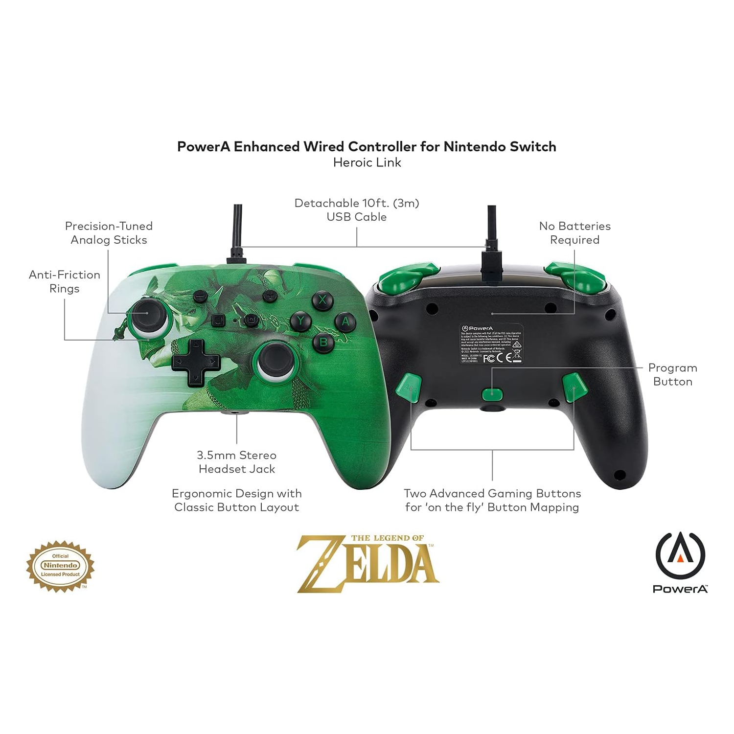 Open Box - PowerA Enhanced Wired Controller for Nintendo Switch - Heroic Link