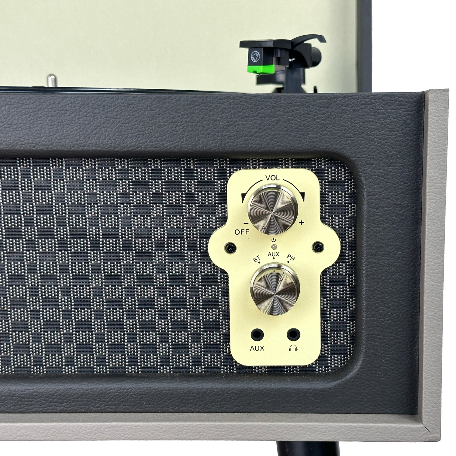 Support de tourne-disque Bluetooth Discovery d'ArkRocket avec tourne-disque à 3 vitesses - Gris