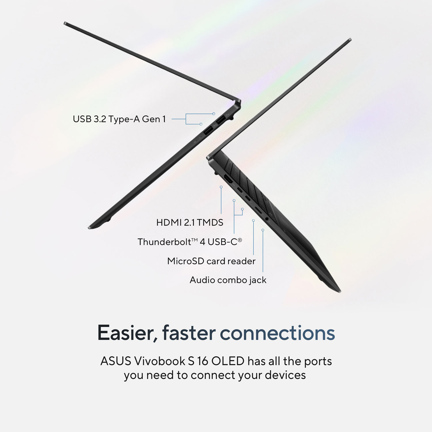 Portable DELO de 16 po VivoBook S 16 d'ASUS - Noir neutre