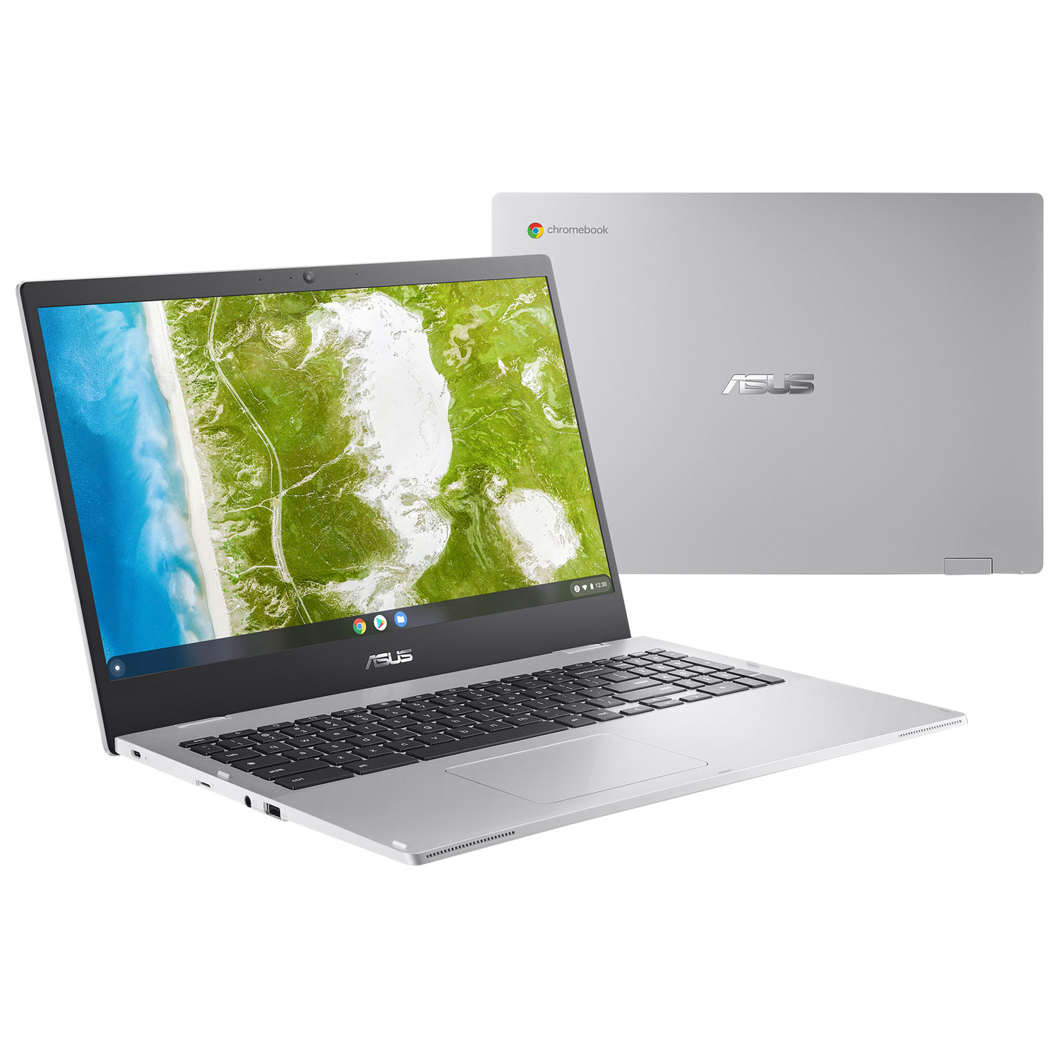 ASUS CX1 15.6" Chromebook - Transparent Silver (Intel Celeron N4500/8GB RAM/128GB eMMC/ChromeOS)