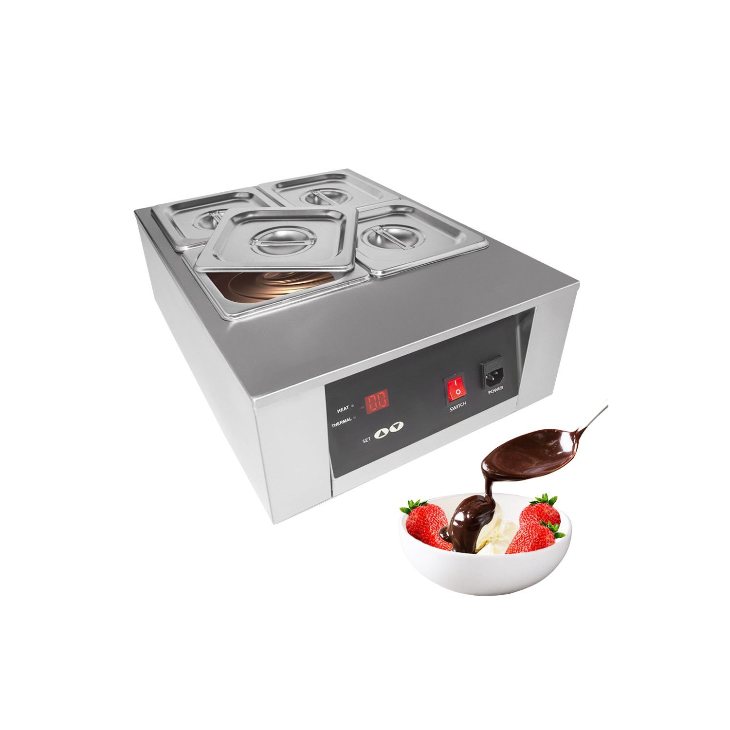 Chocolate Melting Pot | Electric Warmer | 4 Tanks | 110V