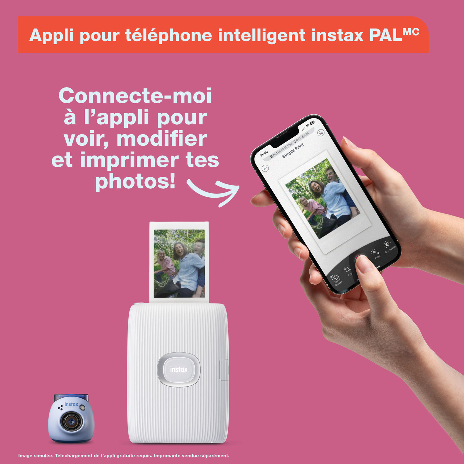 Appareil photo numérique Instax Pal de Fujifilm - Vert pistache
