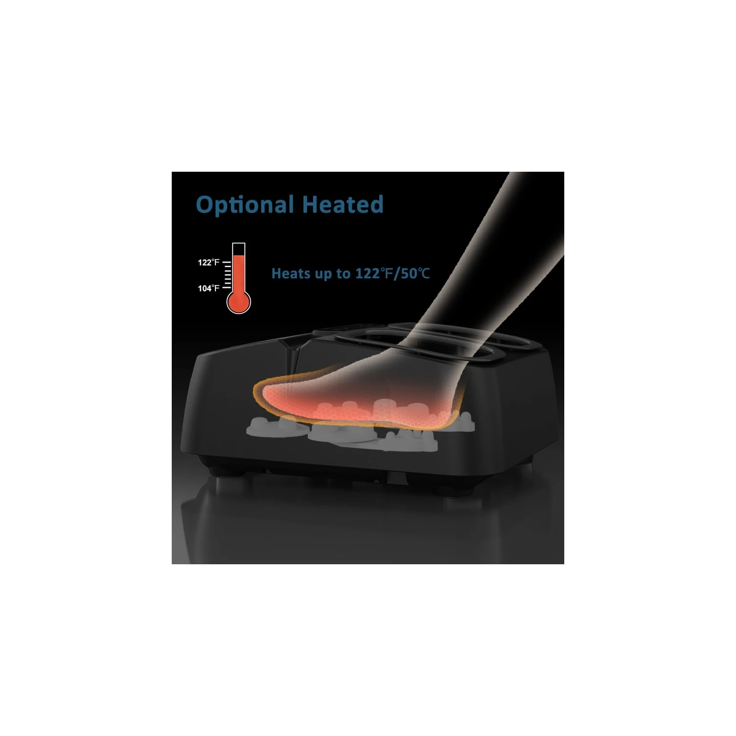 Foot Massager Machine with Heat: Deep Kneading Shiatsu Foot Massager for Plantar Fasciitis, Pain Relief, Gifts for Women & Men Father, Fits Up to