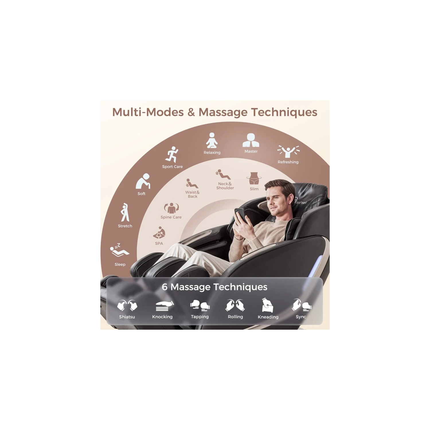 Track Zero Gravity Massage Chair - Full Body Shiatsu Massage Recliner with APP Control, Waist & Calf Heat, Thai Stretch, Body Scan, Shortcut Key,