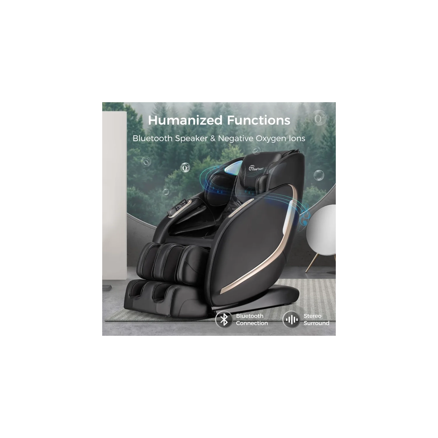 Track Zero Gravity Massage Chair - Full Body Shiatsu Massage Recliner with APP Control, Waist & Calf Heat, Thai Stretch, Body Scan, Shortcut Key,