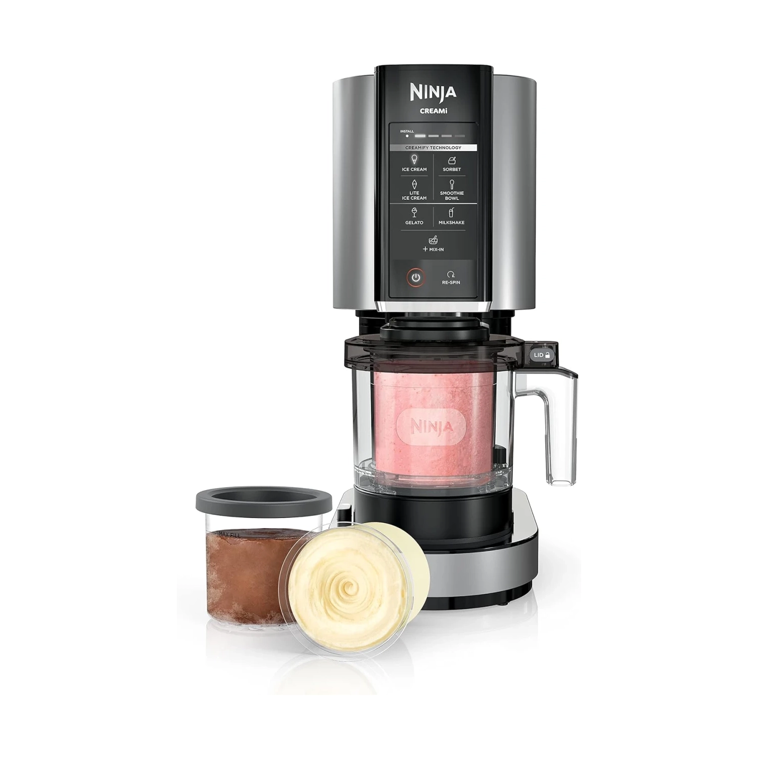 Ninja NC301C CREAMi Ice Cream Maker - 7 One-Touch Programs for Ice Cream, Gelato, Milkshake, Sorbet, Smoothie Bowl, Lite Ice Cream, 16oz
