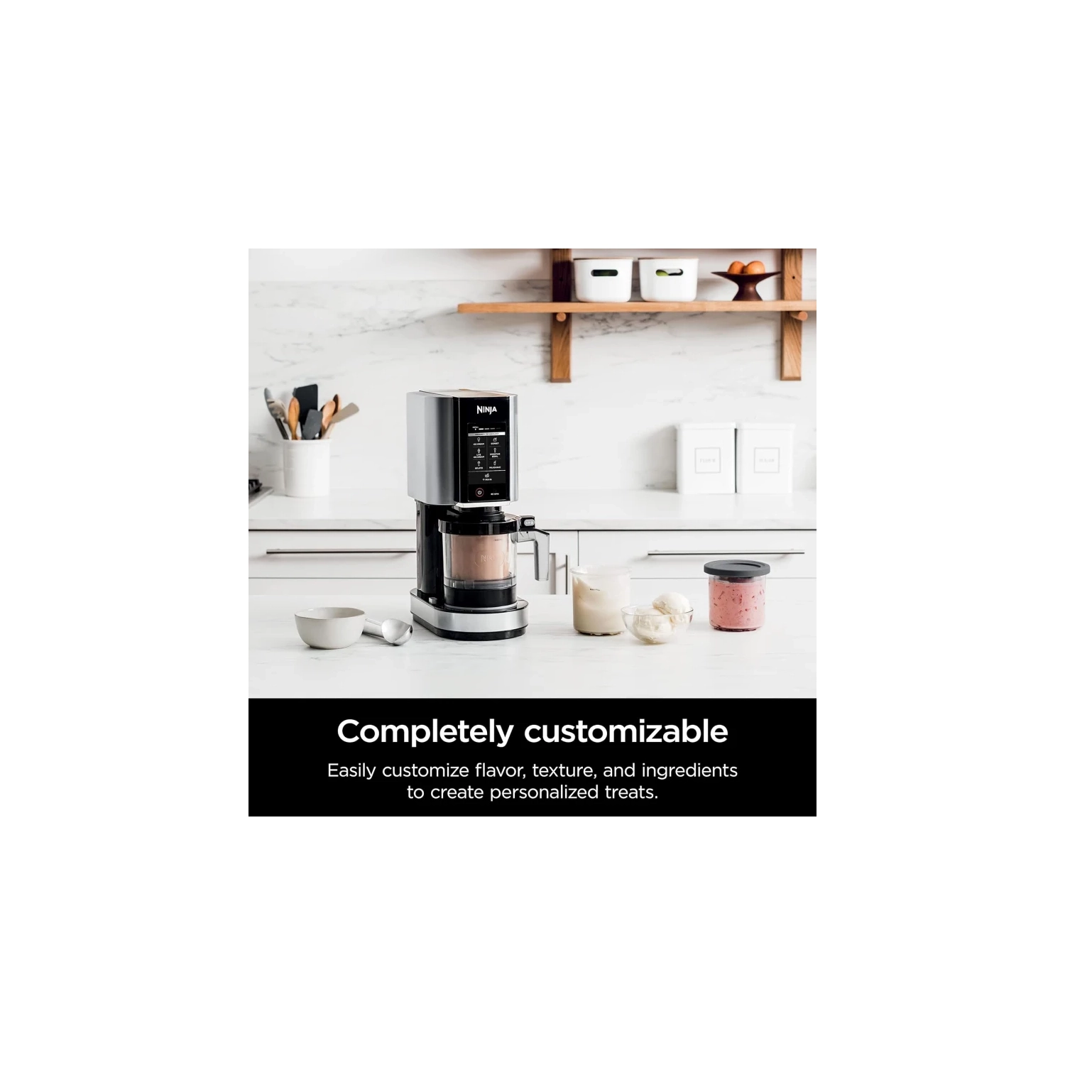 Ninja NC301C CREAMi Ice Cream Maker - 7 One-Touch Programs for Ice Cream, Gelato, Milkshake, Sorbet, Smoothie Bowl, Lite Ice Cream, 16oz