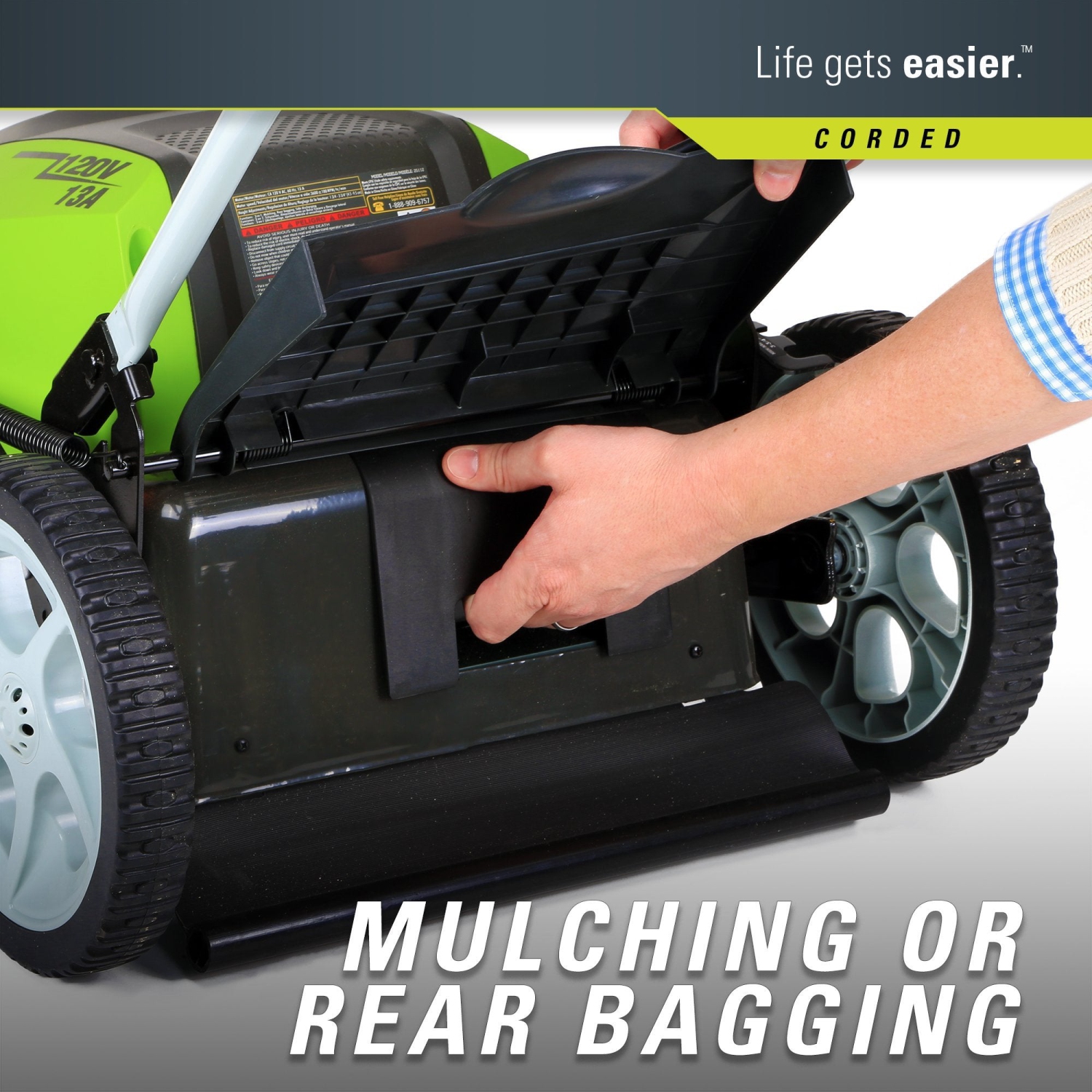 Greenworks 13-Amp 21" Electric Corded Lawn Mower