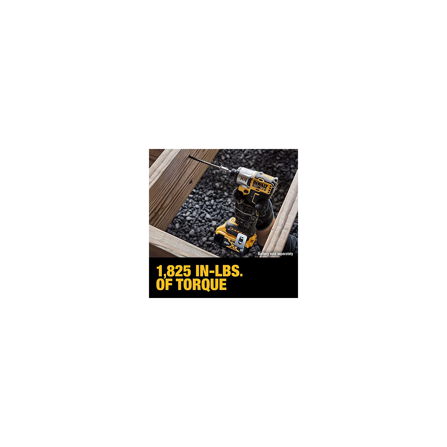 Tournevis à percussion sans fil DeWALT 20&nbsp;V MAX XR, sans balai, 3 vitesses, outil seulement