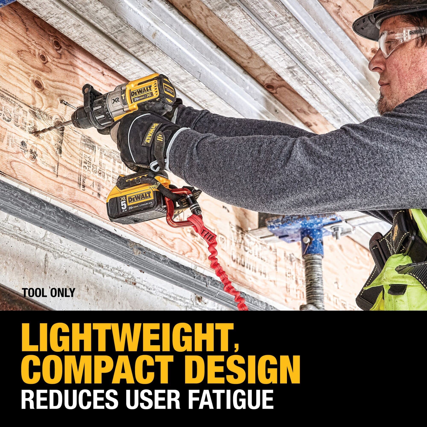 DEWALT 20V MAX XR Hammer Drill, Brushless, 3-Speed, Tool Only