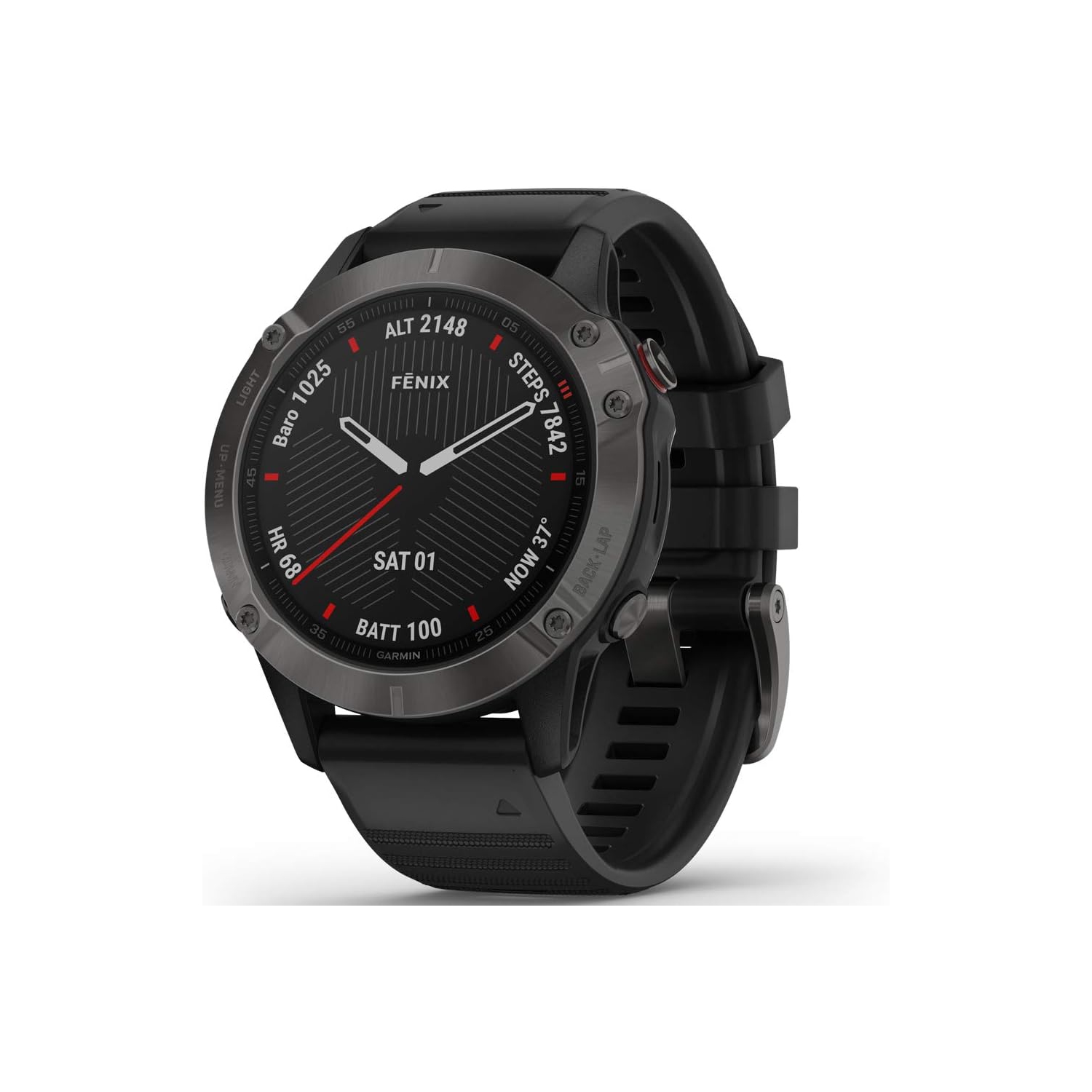 Refurbished(Excellent)- Garmin Fenix 6 Sapphire, Premium Multisport GPS Watch