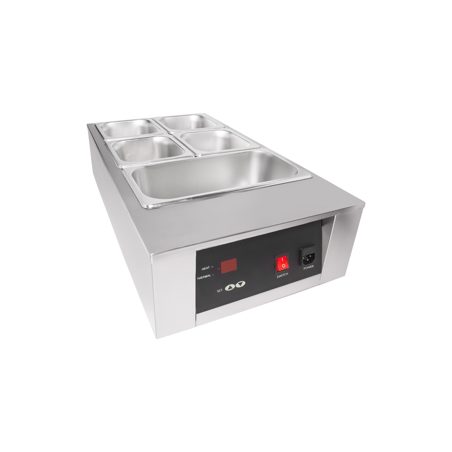 GR-D2002-5 Chocolate Melting Pot | Electric Warmer | 5 Tanks | 110V