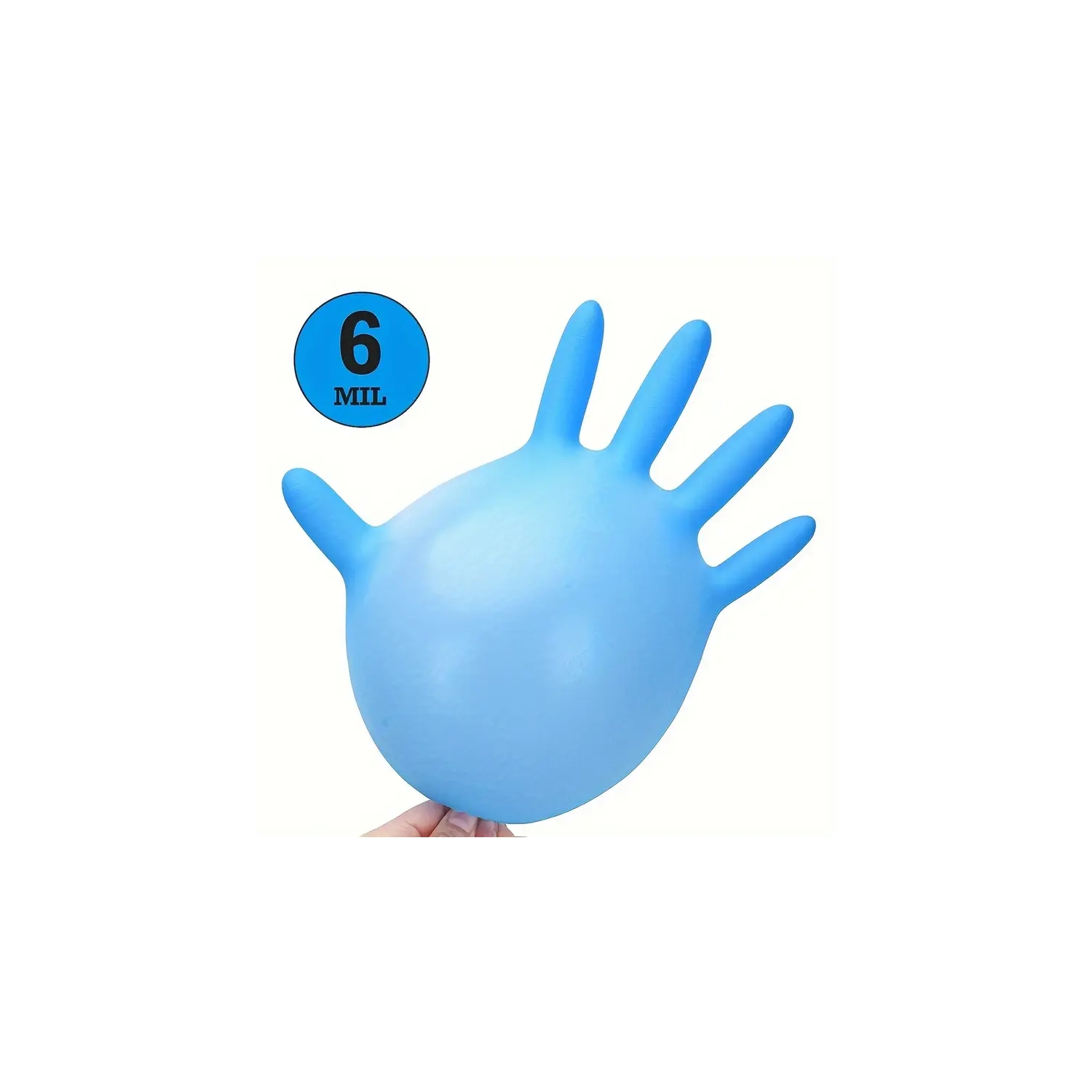 100pcs Disposable Nitrile Gloves - 6 Mil Durable, Waterproof Household Cleaning Gloves for Kitchen, Tattoo, Hair Dyeing, Pet Care, Beauty Salons, and