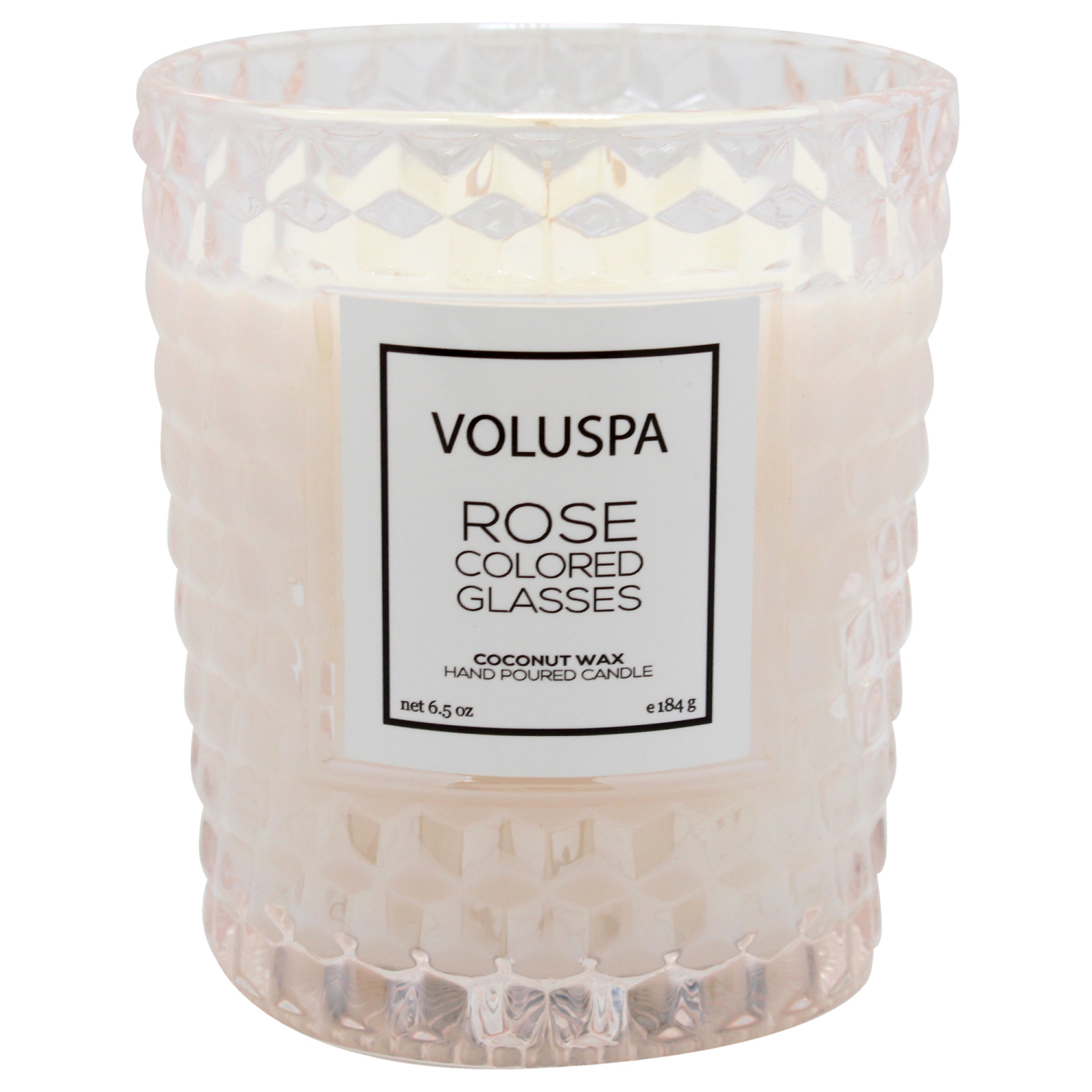 Bougie classique aux verres de couleur rose de Voluspa pour unisexe - bougie 6,5 oz