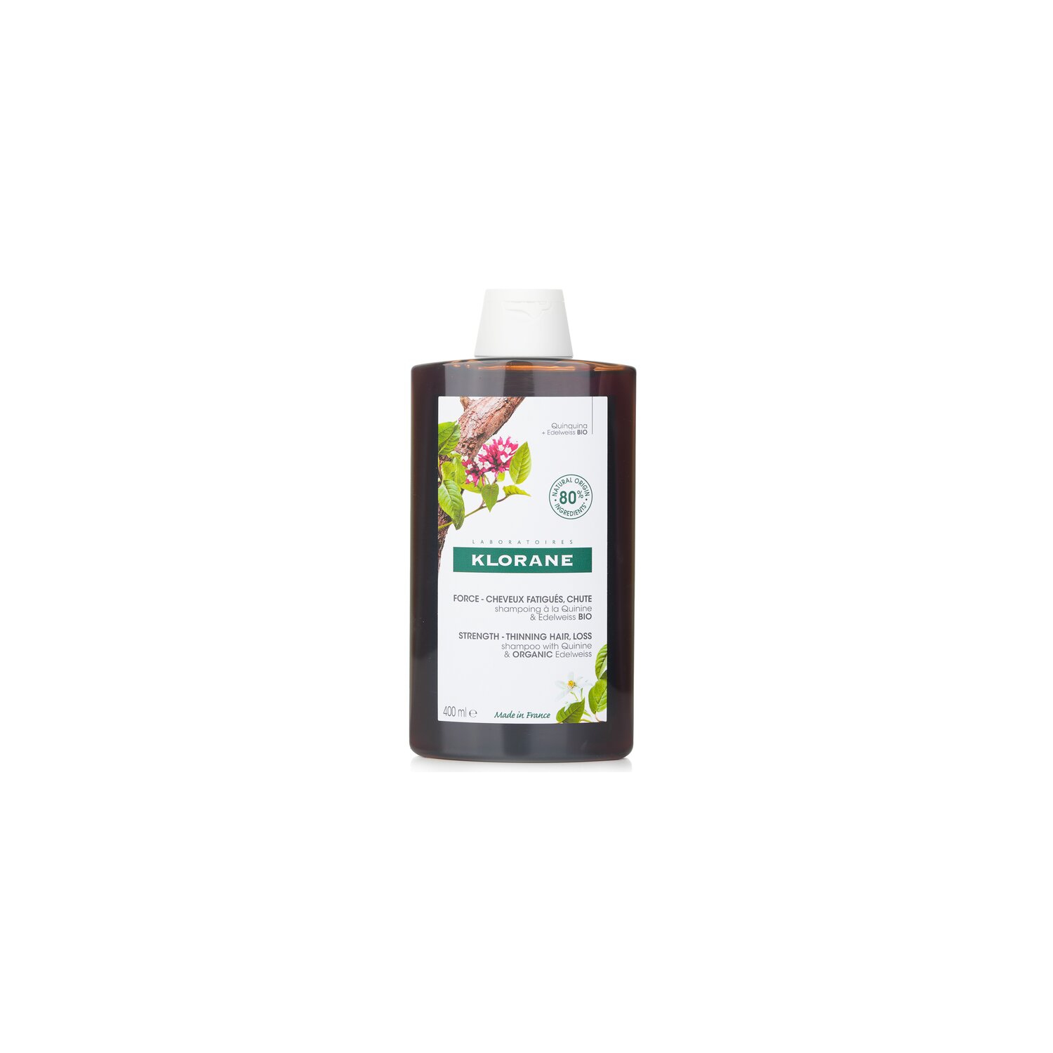 Shampooing avec quinine et ampli; 400&nbsp;ml biologique Edelweiss