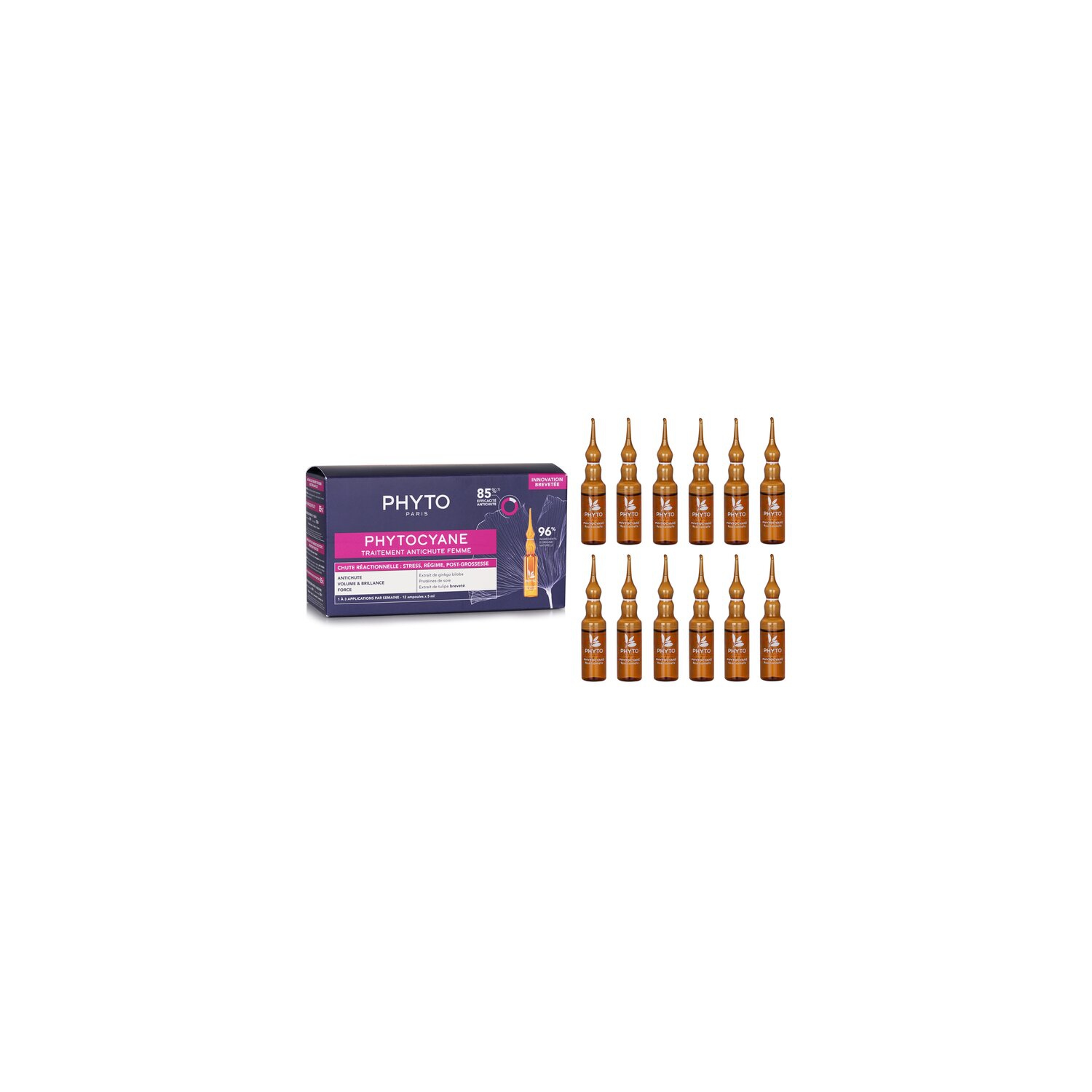 Phytocyane Anti-hair Loss Reactional Treatment (for Woman) - 12x5ml/0.16oz
