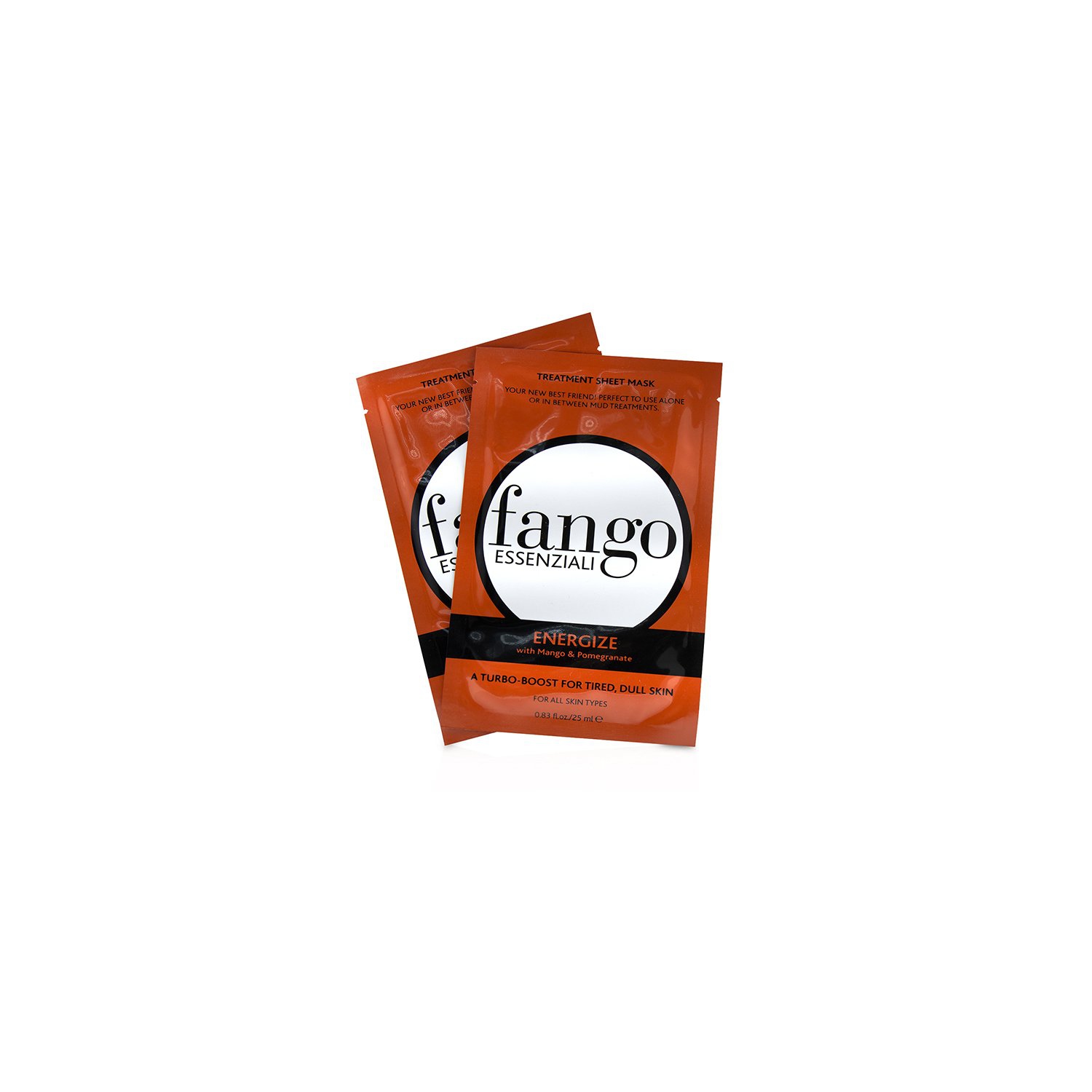 Fango Essenziali Energize Treatment Sheet Masks - 4x25ml/0.83oz