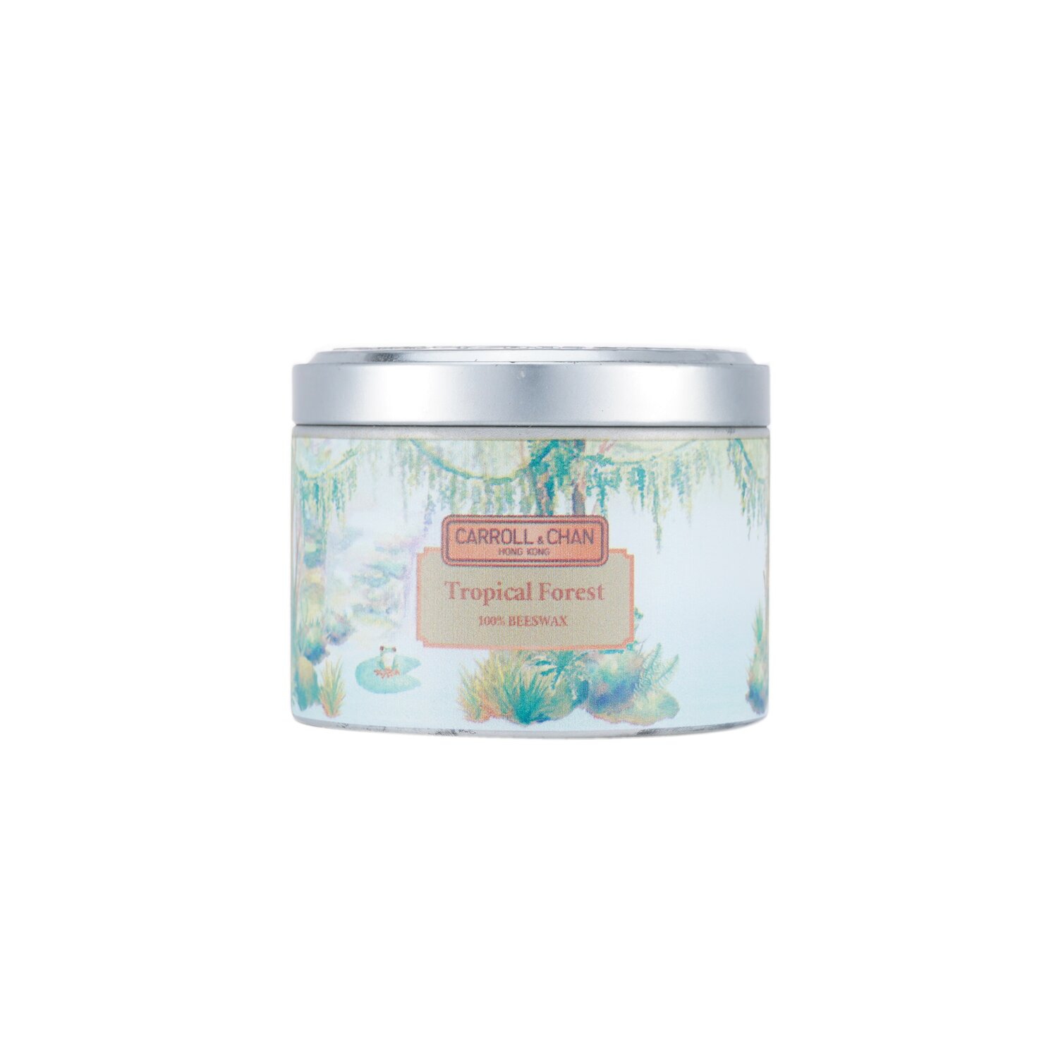 Bougie en étain à 100 % cire d'abeille - Forêt tropicale cm