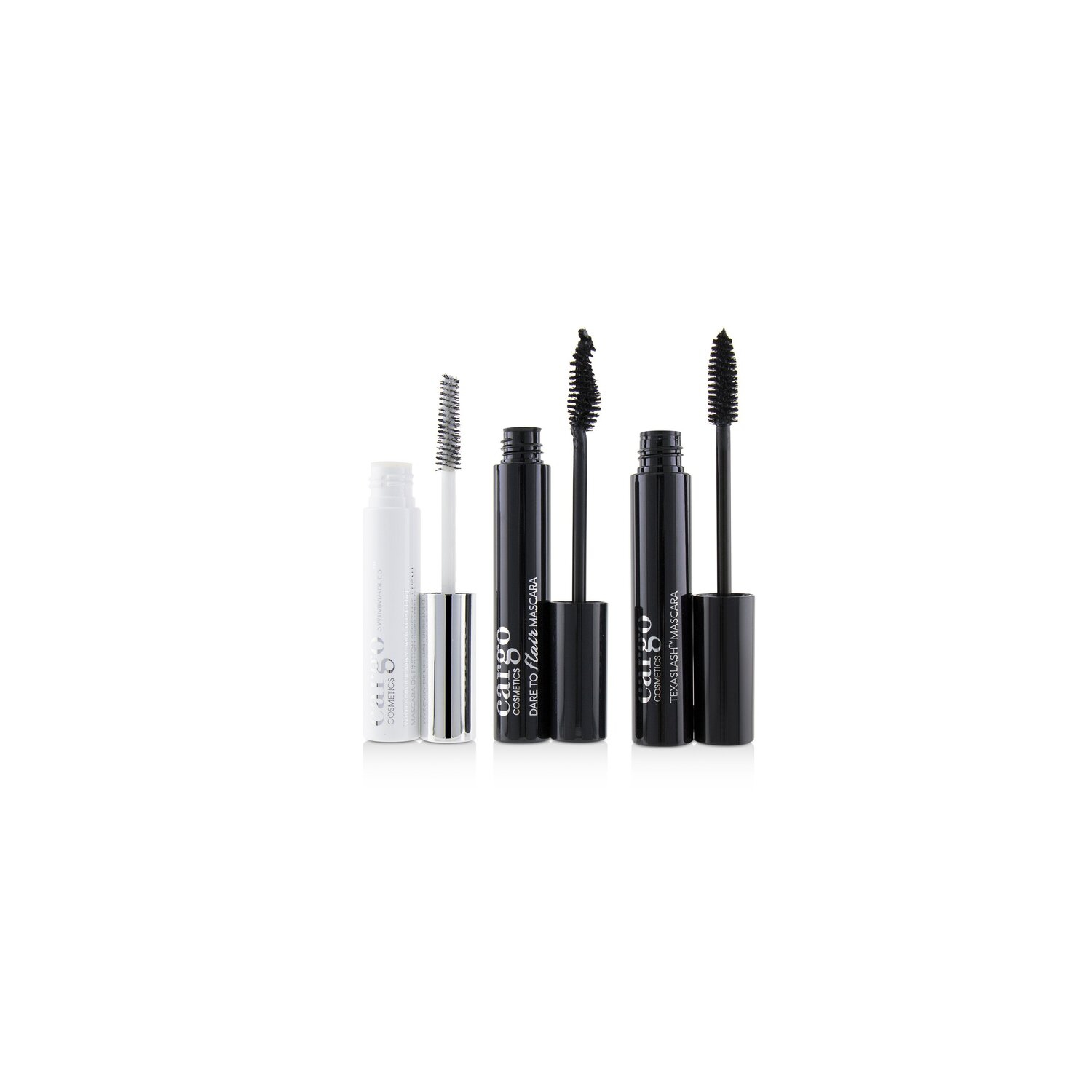 Mascara Kit: 1x Dare To Flair Mascara, 1x Texalash Mascara, 1x Swimmables Waterproof Mascara Topcoat 3pcs