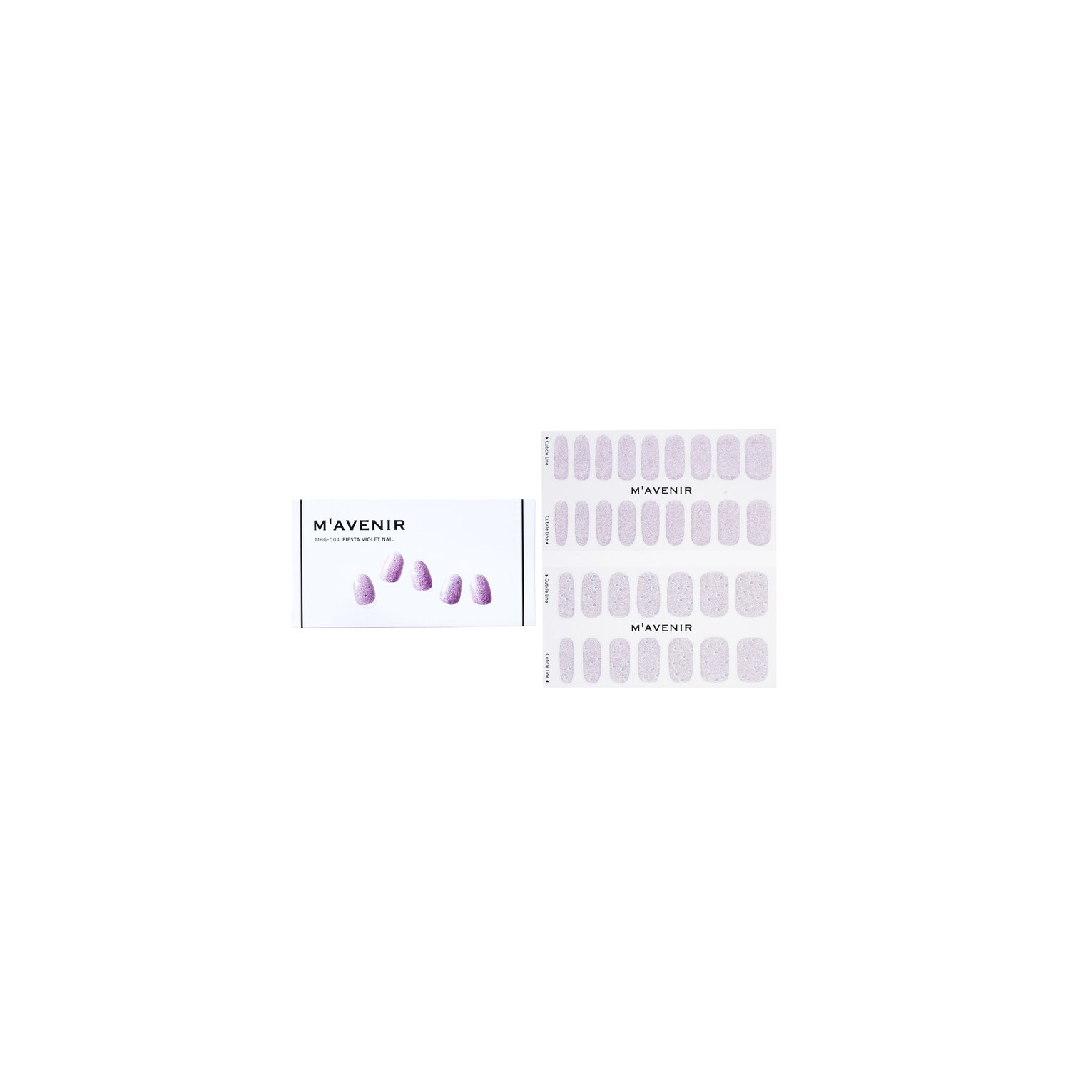 Nail Sticker - # Fiesta Violet Nail 32pcs