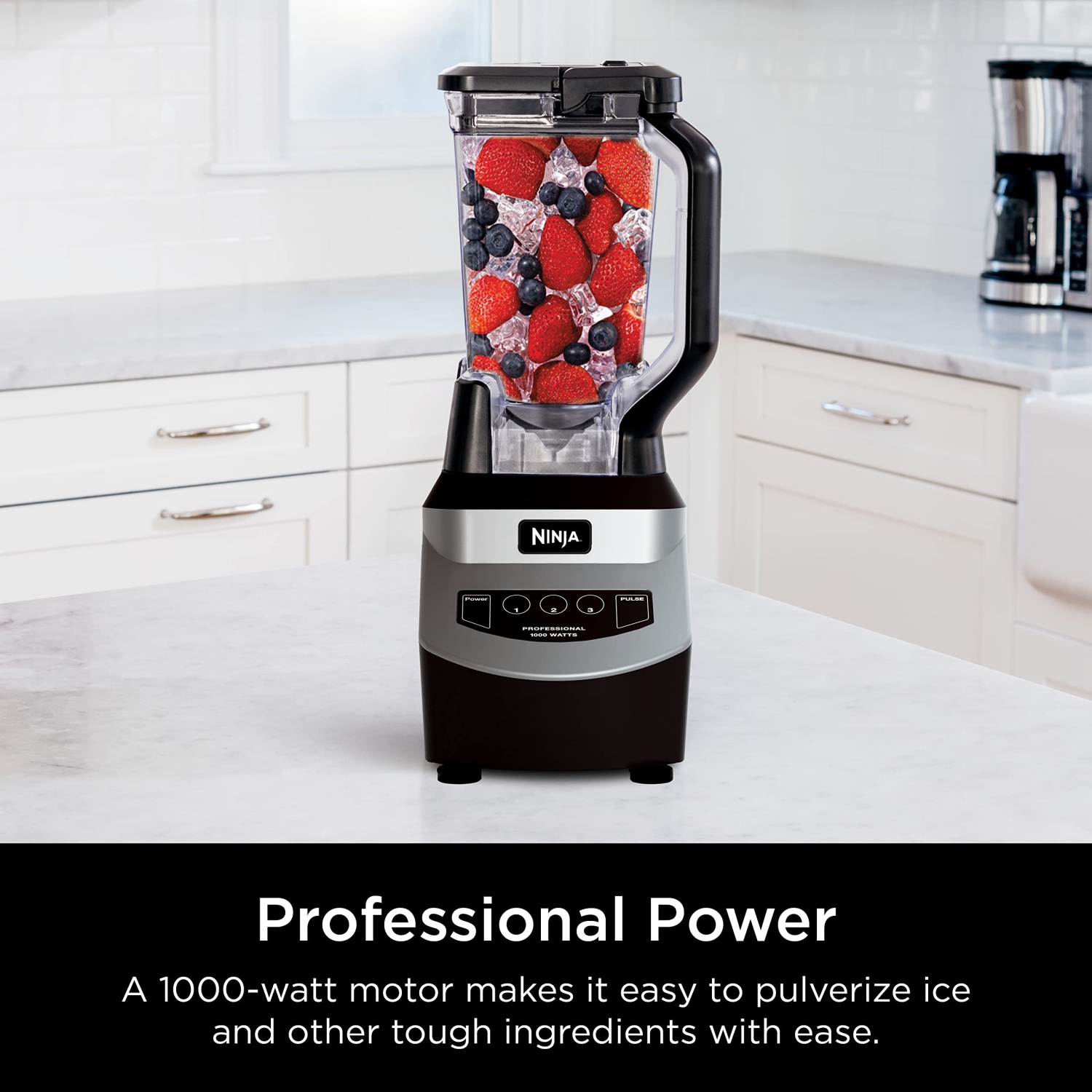 Ninja NJ601AMZ Professional Blender with 1000-Watt Motor & 72 oz Dishwasher-Safe Total Crushing Pitcher