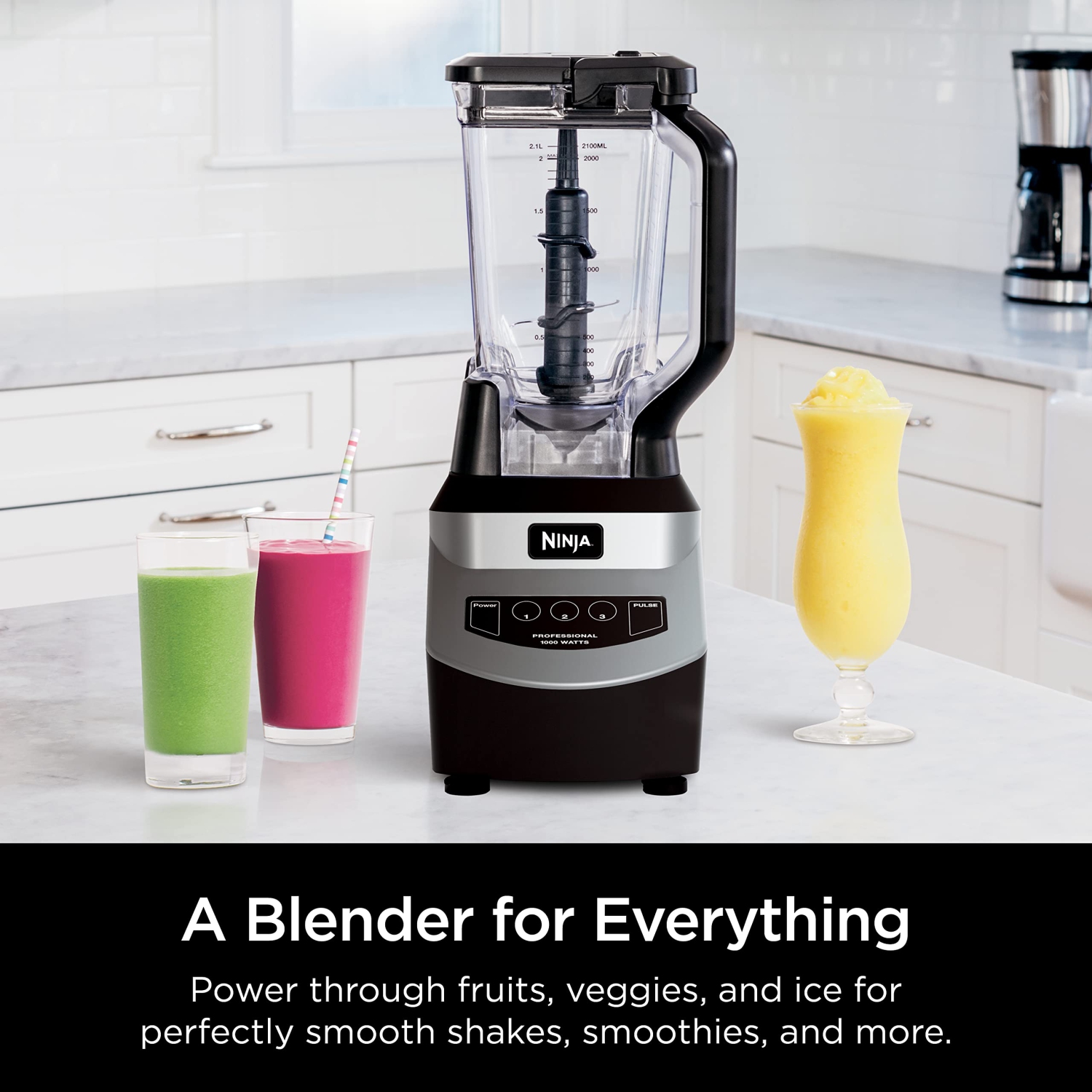 Ninja NJ601AMZ Professional Blender with 1000-Watt Motor & 72 oz Dishwasher-Safe Total Crushing Pitcher