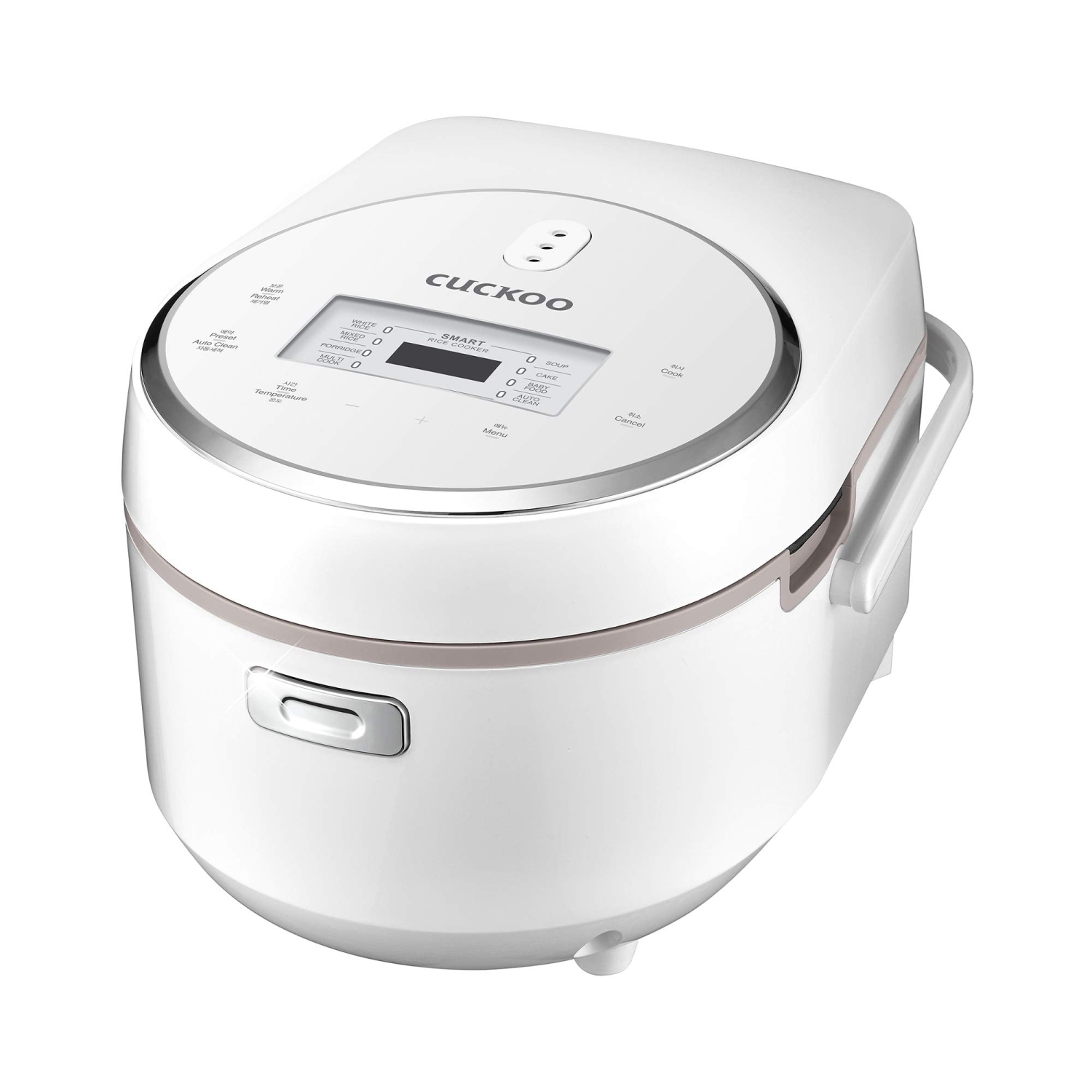 CUCKOO 8-Cup / 16-Cup (Cooked) Micom Rice Cooker with Nonstick Inner Pot, 11 Menu Modes, LCD Display, Fuzzy Logic Tech, Auto Clean (White) CR-0810F