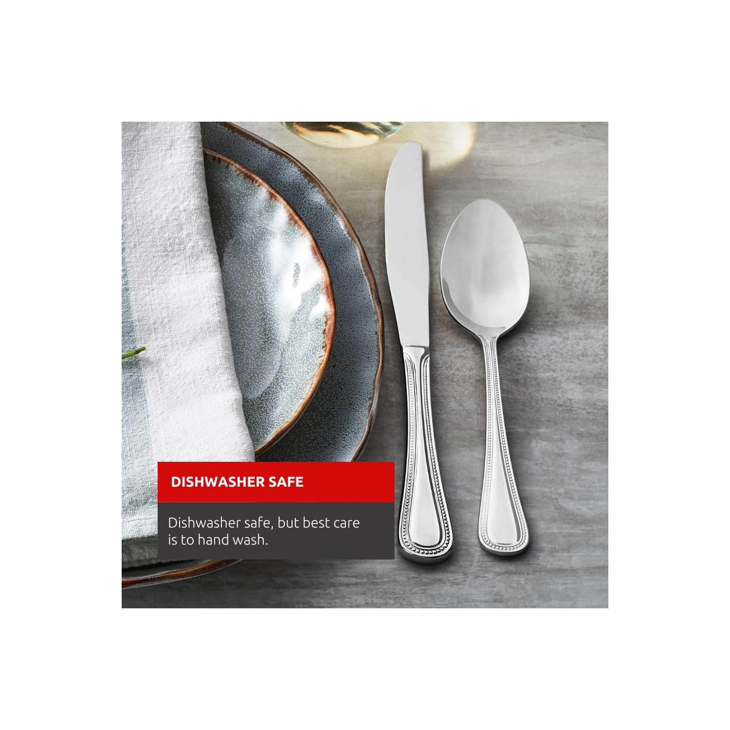 Lagostina Siena 20pc Serving Dinner Flatware Set, Stainless Steel Cutlery, 5-Pieces (Salad Fork, Dinner Fork