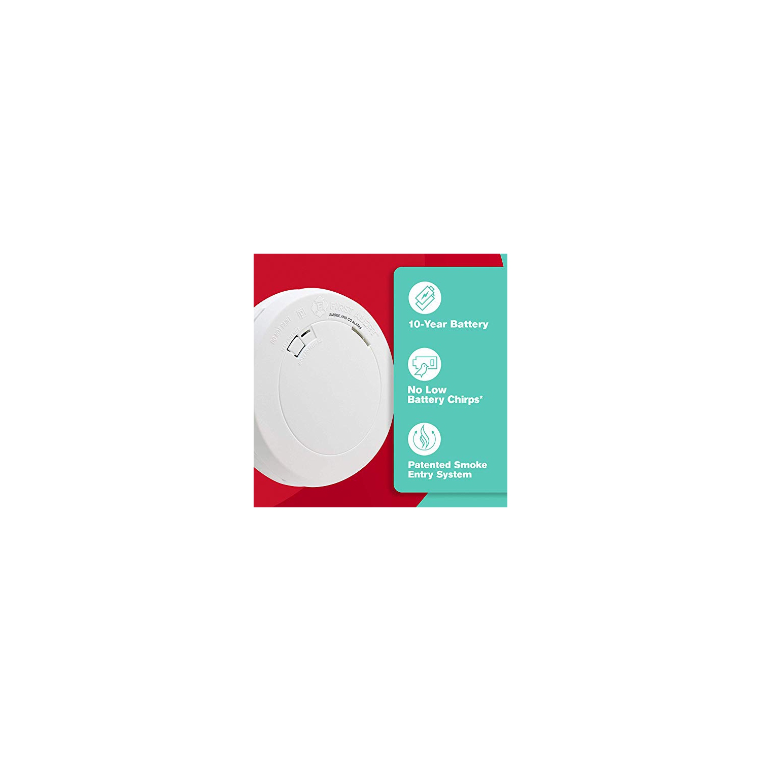 First Alert PRC710A-6 Slim Series Photoelectric Smoke & Carbon Monoxide Detector