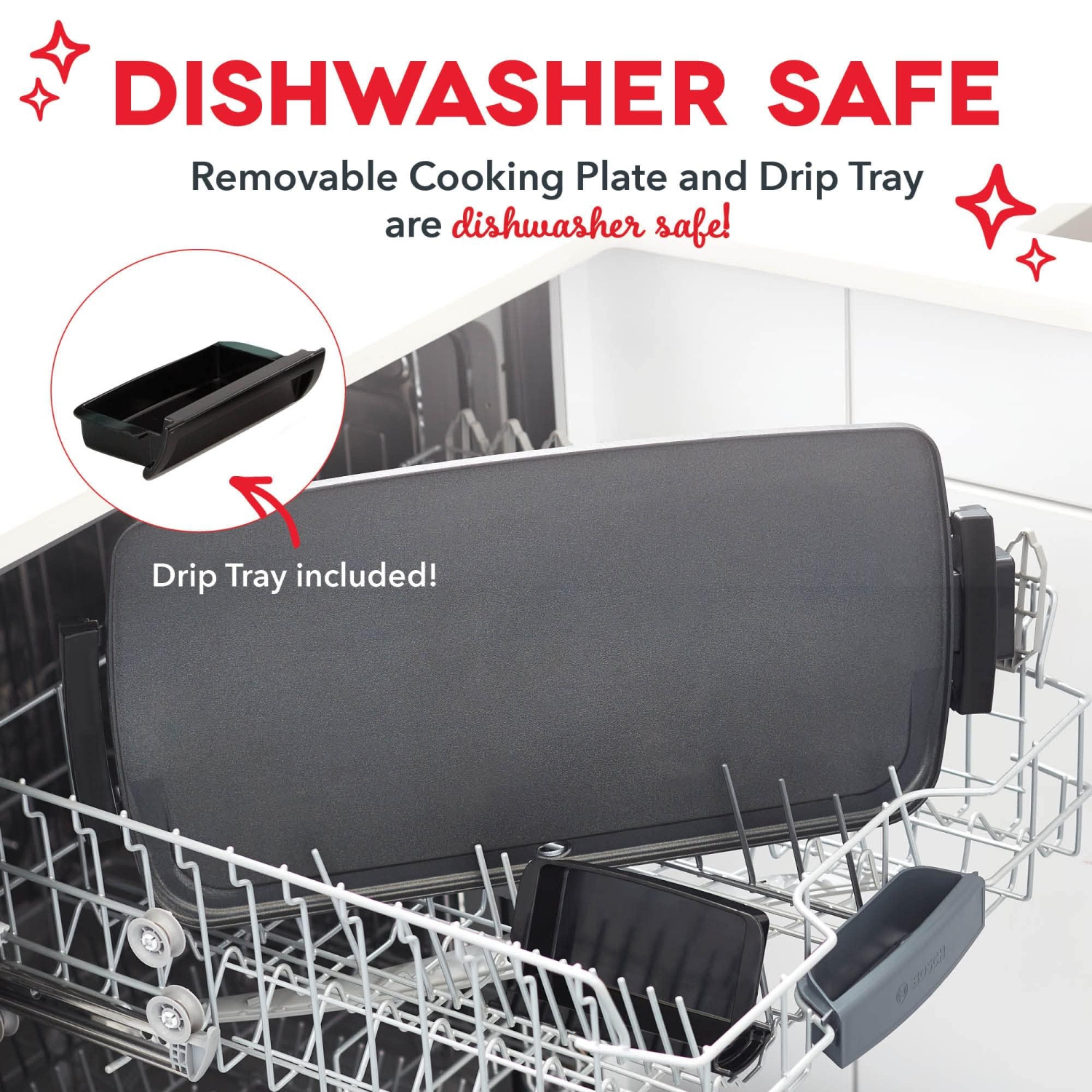 Plaque chauffante électrique DASH Deluxe Everyday, plaque de cuisson antiadhésive amovible allant au lave-vaisselle pour crêpes, burgers - Aqua