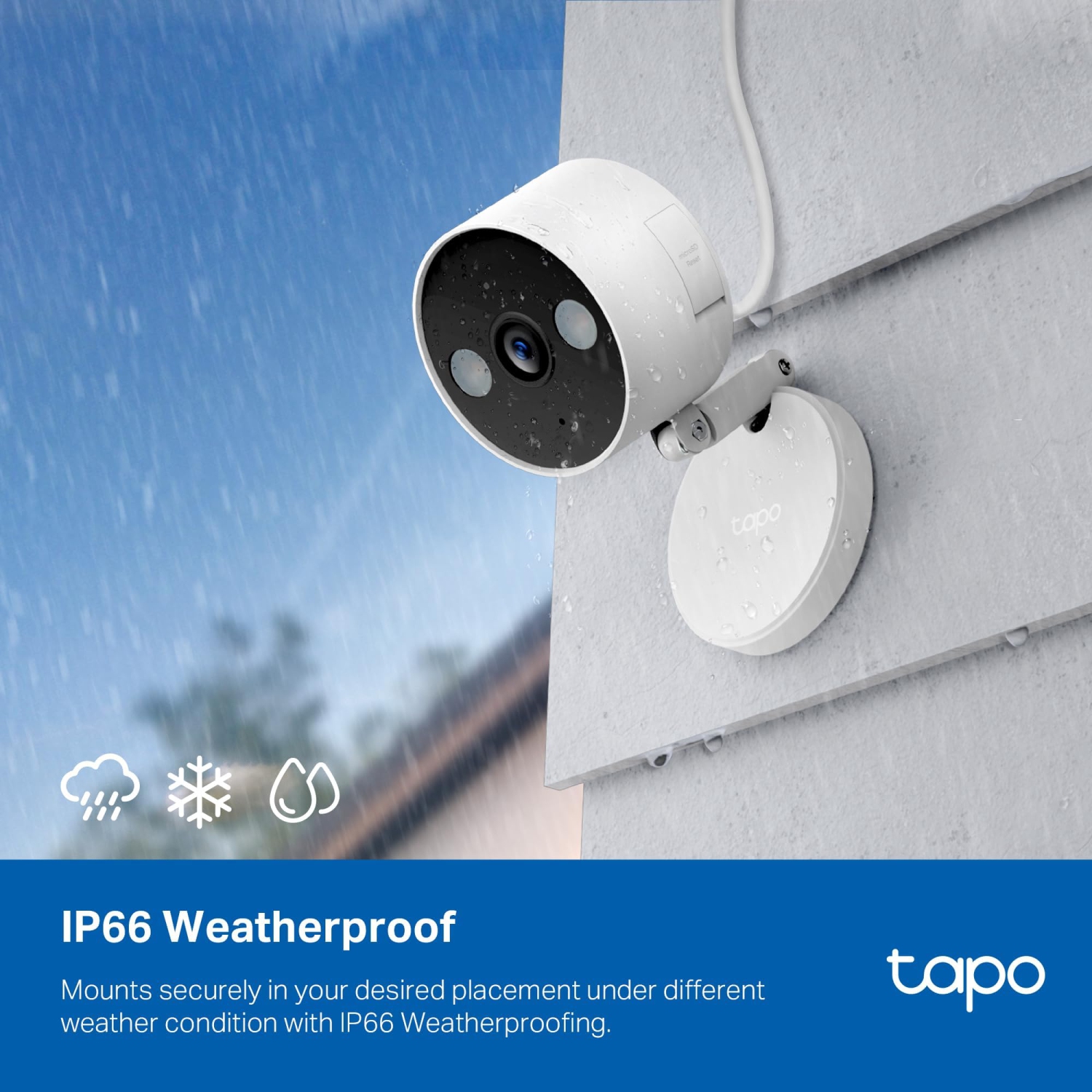Caméra de surveillance QHD Tapo 2K de TP-Link, intérieur/extérieur