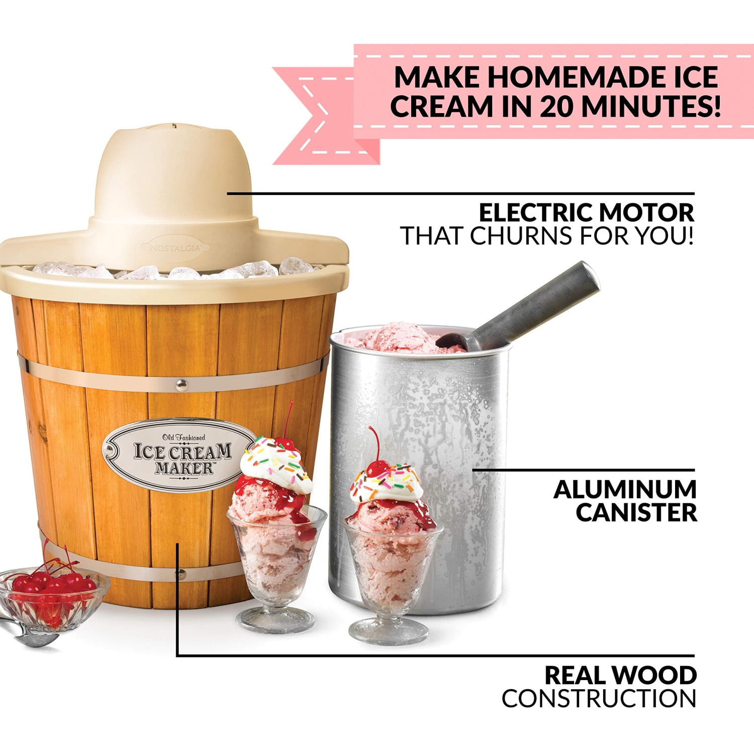 old fashioned electric ice cream maker