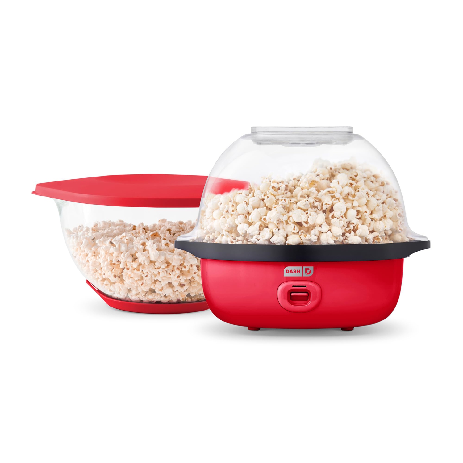 DASH SmartStore™ Deluxe Stirring Popcorn Maker, Hot Oil Electric Popcorn Machine with Large Lid for Serving Bowl