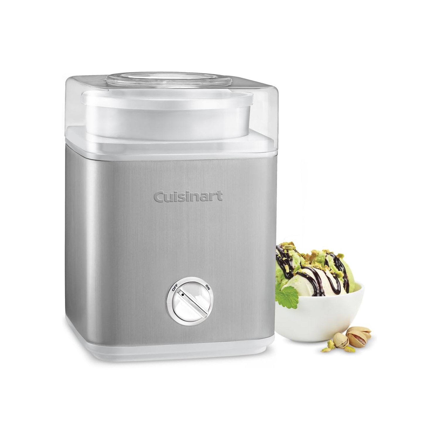 ICE-30WNC Pure Indulgence Frozen Yogurt-Ice Cream & Sorbet Maker, Silver, 1 Count