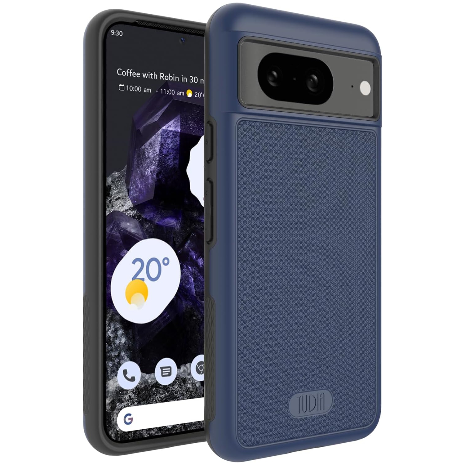 TUDIA MergeGrip Google Pixel 8 Case Military Grade - Indigo Blue