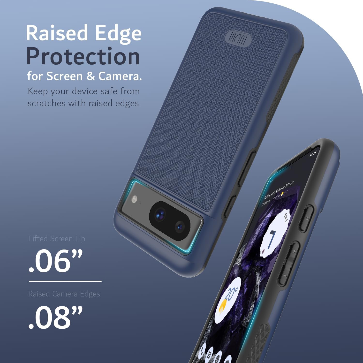 TUDIA MergeGrip Google Pixel 8 Case Military Grade - Indigo Blue