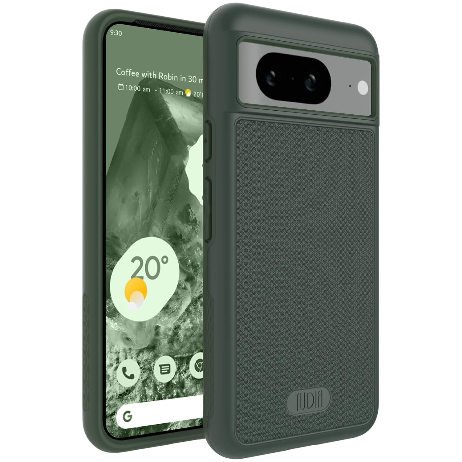Étui MergeGrip de TUDIA pour Pixel 8 de Google de qualité militaire - Vert pin