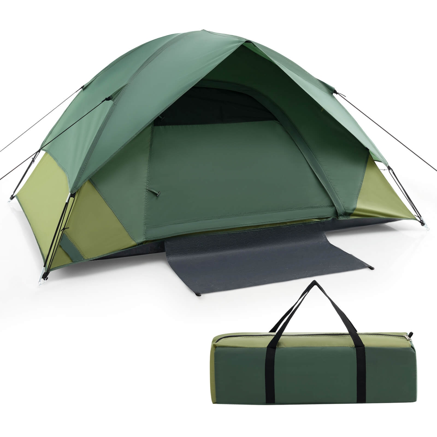 Tente de camping légère pour 2&nbsp;personnes de Costway avec sac de transport amovible pour la pluie
