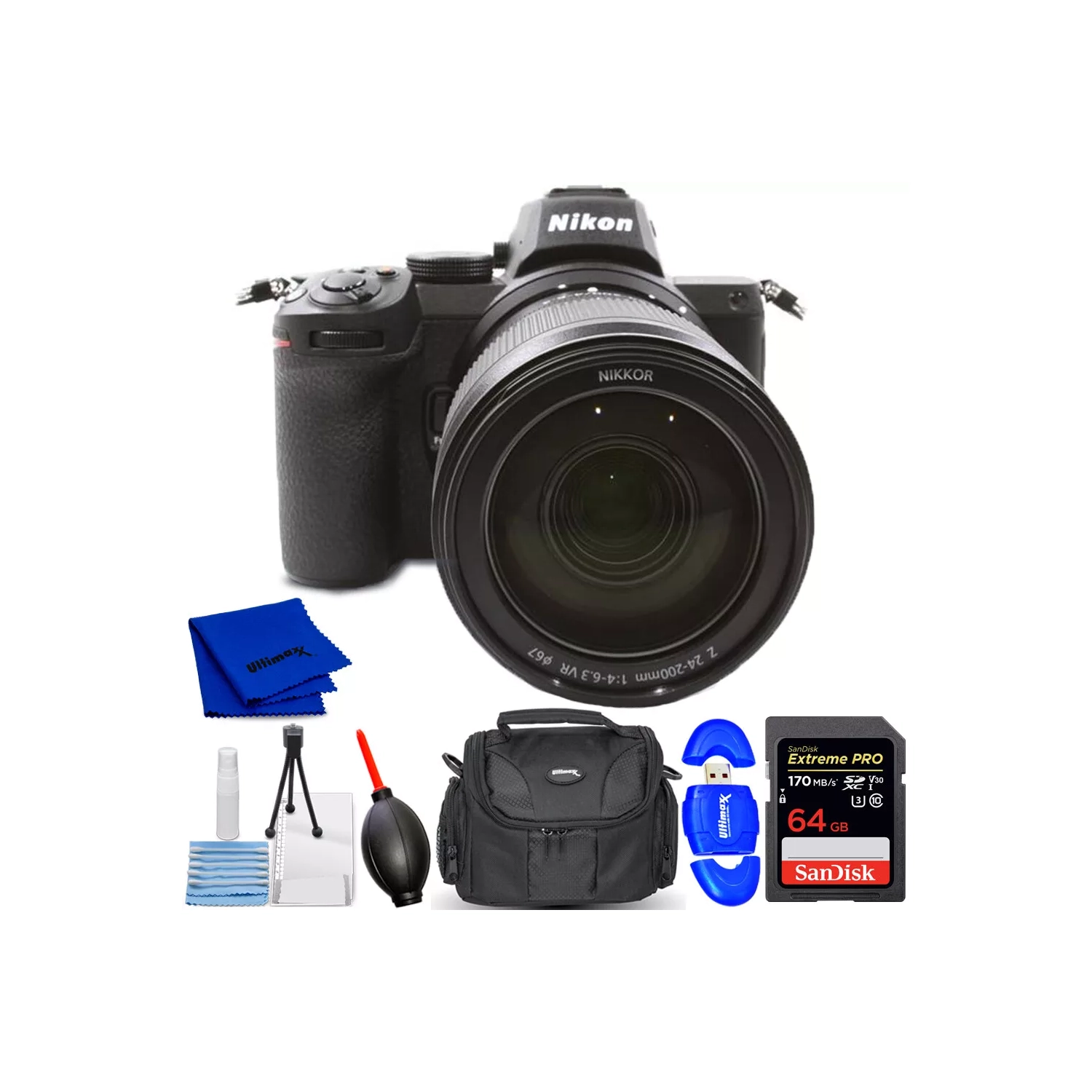 Nikon Z5 Mirrorless Digital Camera with 24-200mm Lens 1641 - 7PC Accessory Kit