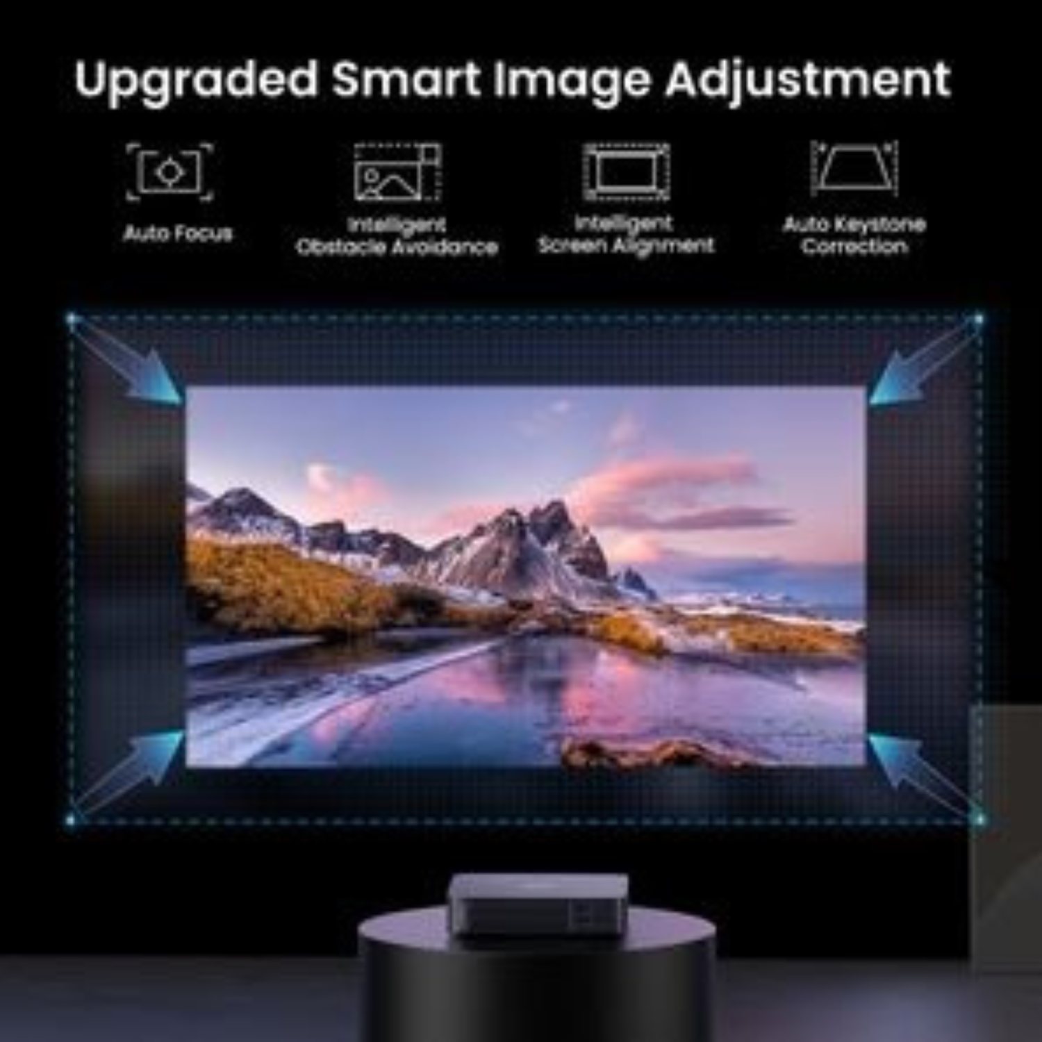 Dangbei Atom Laser Portable Projector, Google TV, 1200 ISO Lumens 180", 1080p, HDR10 & Google Assistant Voice Control and Carry Case Bundle