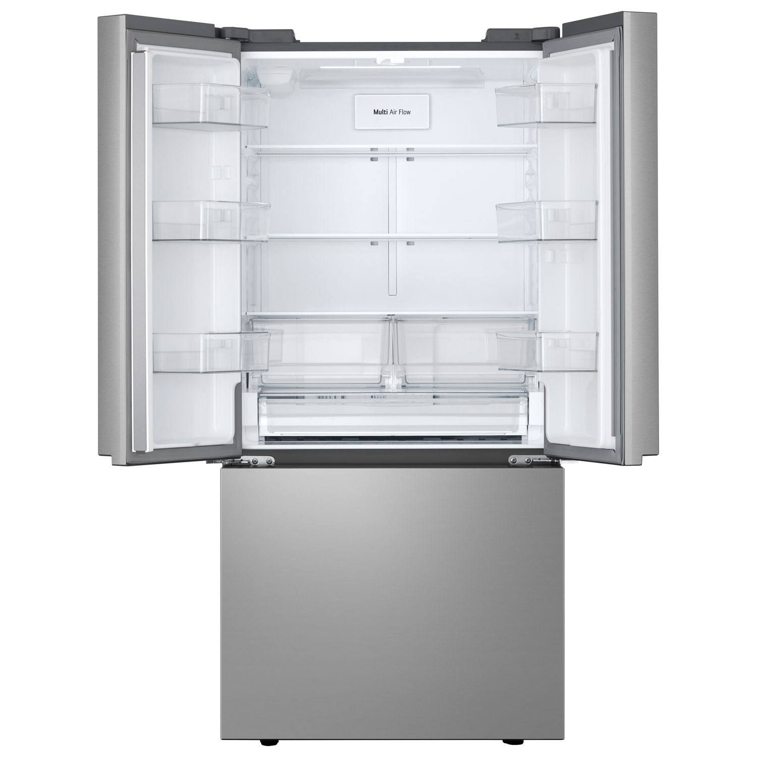 Réfrigérateur à deux portes 25 pi³ 33 po avec machine à glaçons automatique de LG - Argenté platine