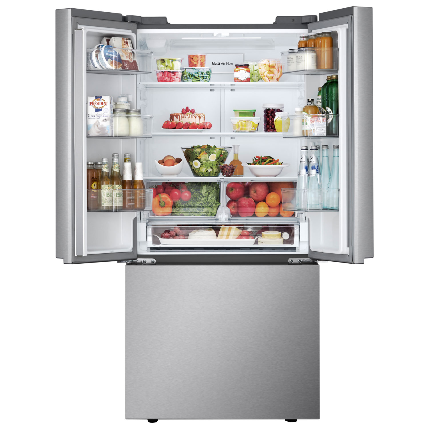 LG 33" 25.1 Cu. Ft. 3-door French Door Refrigerator with Automatic Ice Maker - Stainless Steel