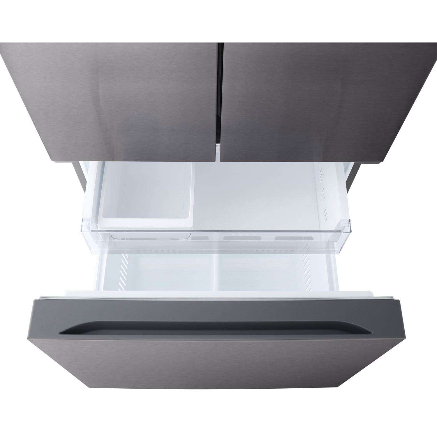 Réfrigérateur à 3 portes 25,1 pi³ 33 po avec machine à glaçons automatique de LG - Inox noir