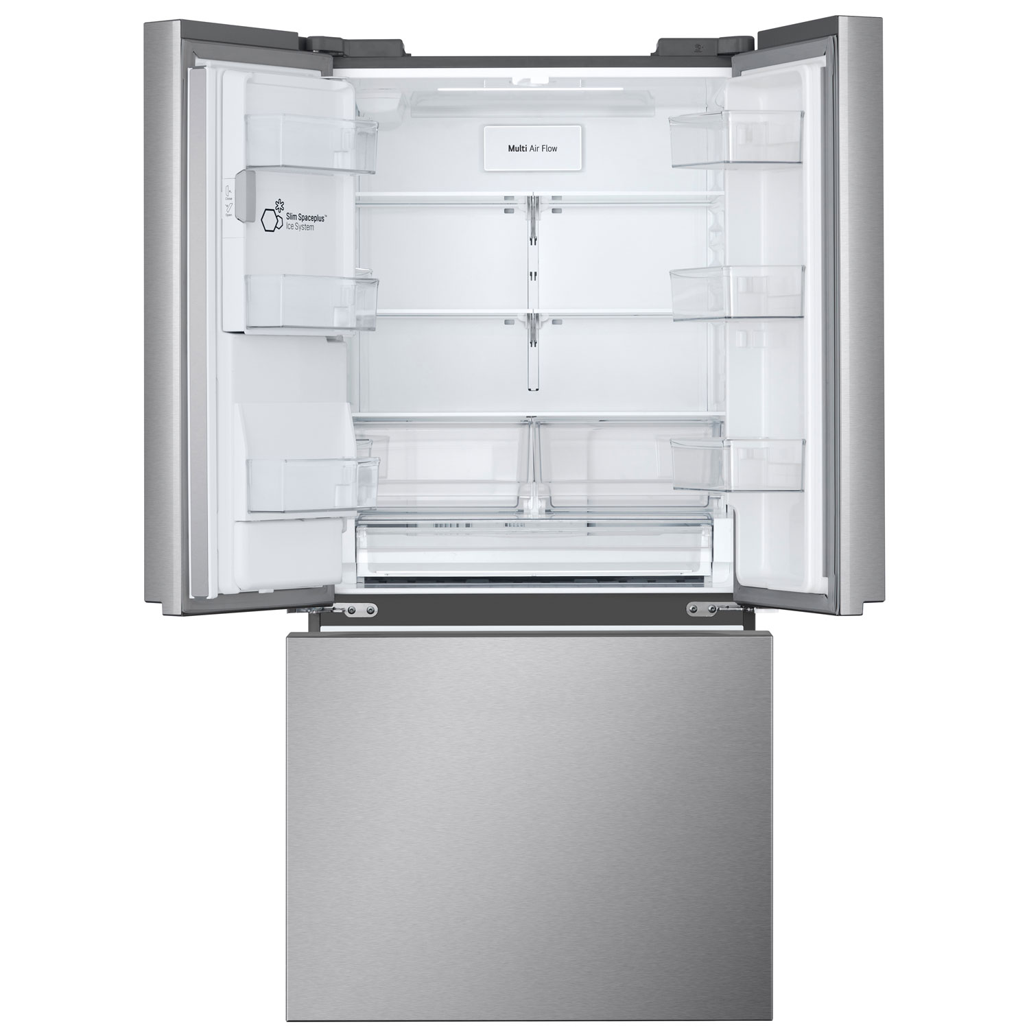 LG 33" 24.5 Cu. Ft. 3-door French Door Refrigerator with Water & Ice Dispenser - Stainless Steel