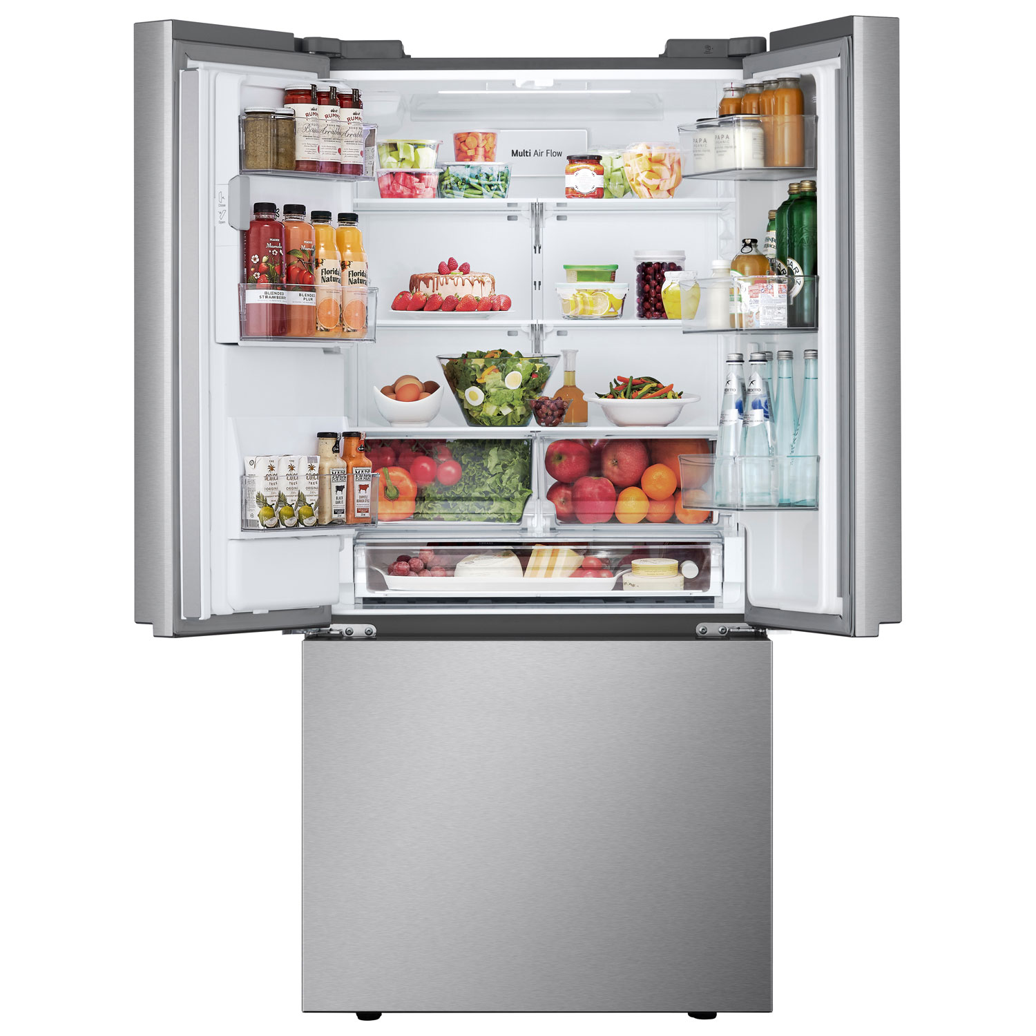 LG 33" 24.5 Cu. Ft. 3-door French Door Refrigerator with Water & Ice Dispenser - Stainless Steel